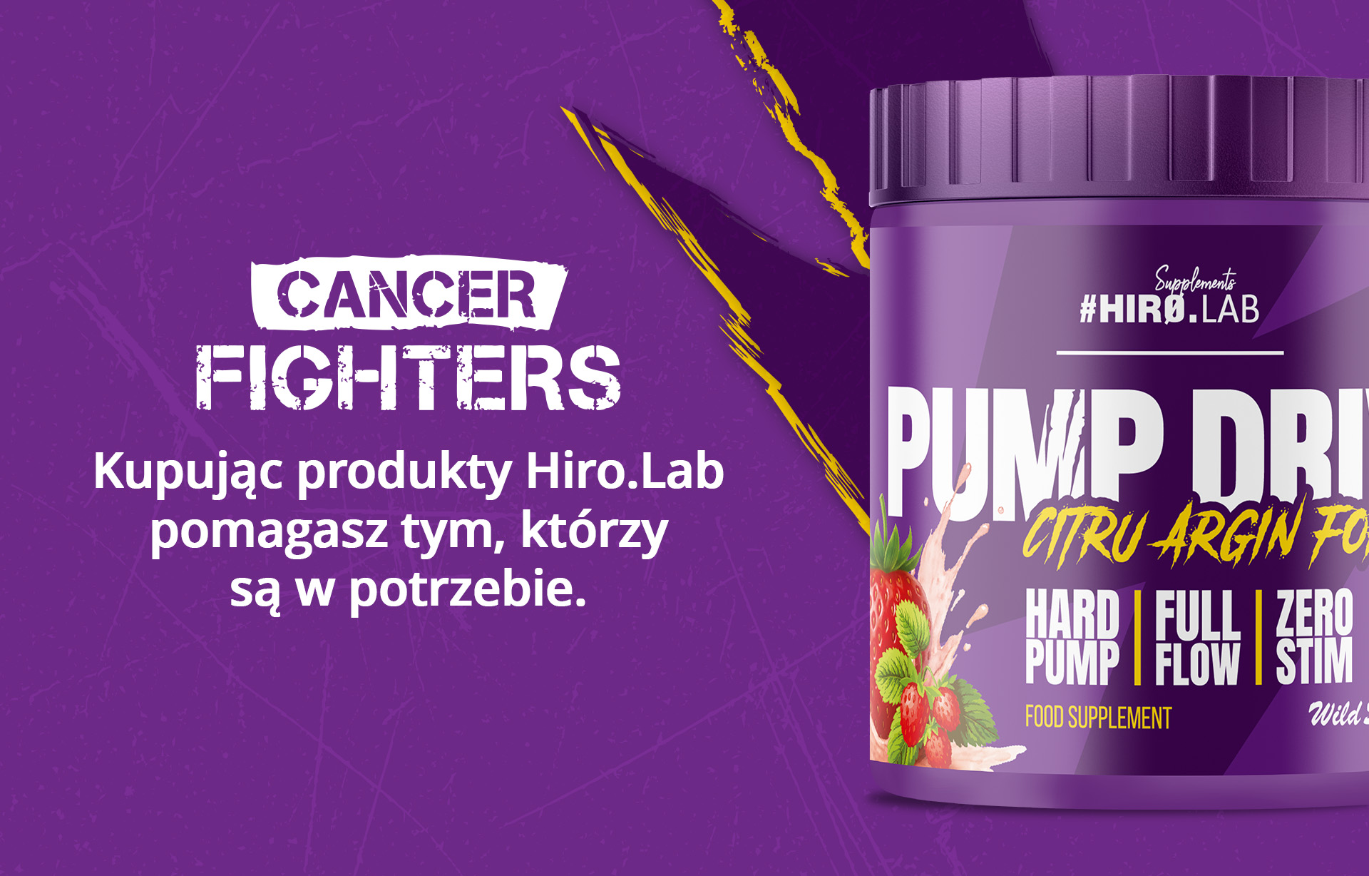 HIRO.LAB Pump Drive wsparcie fundacji Cancer Fighters