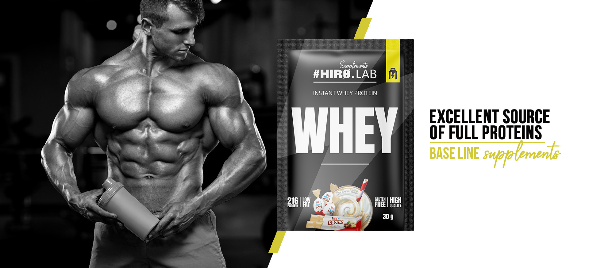 hirolab instant whey protein hiro buono white 30g