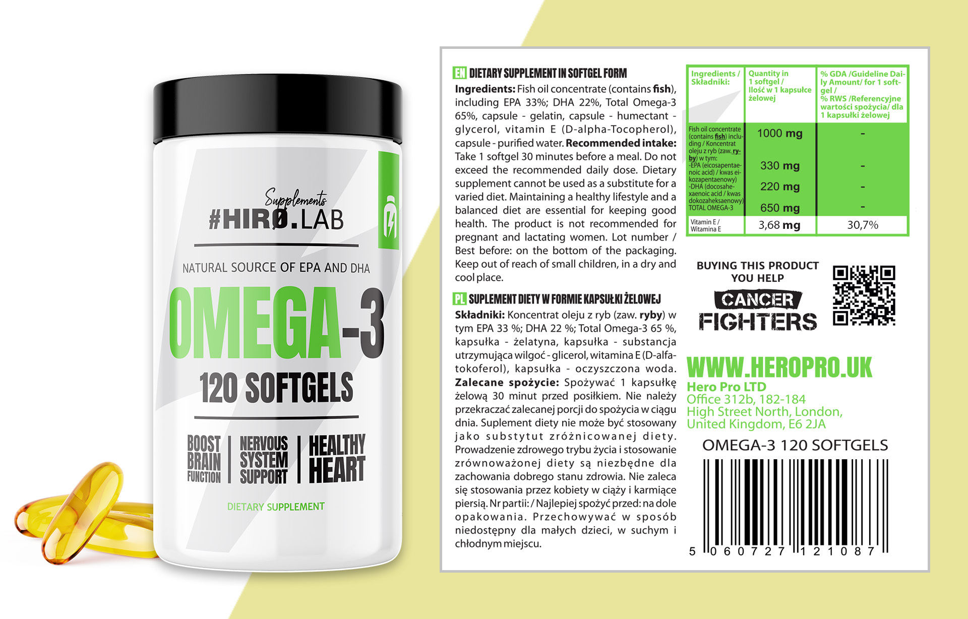 HIRO.LAB Omega 3 EPA 330mg DHA 220mg - 120softgels sklep_omega3_120softgels_8