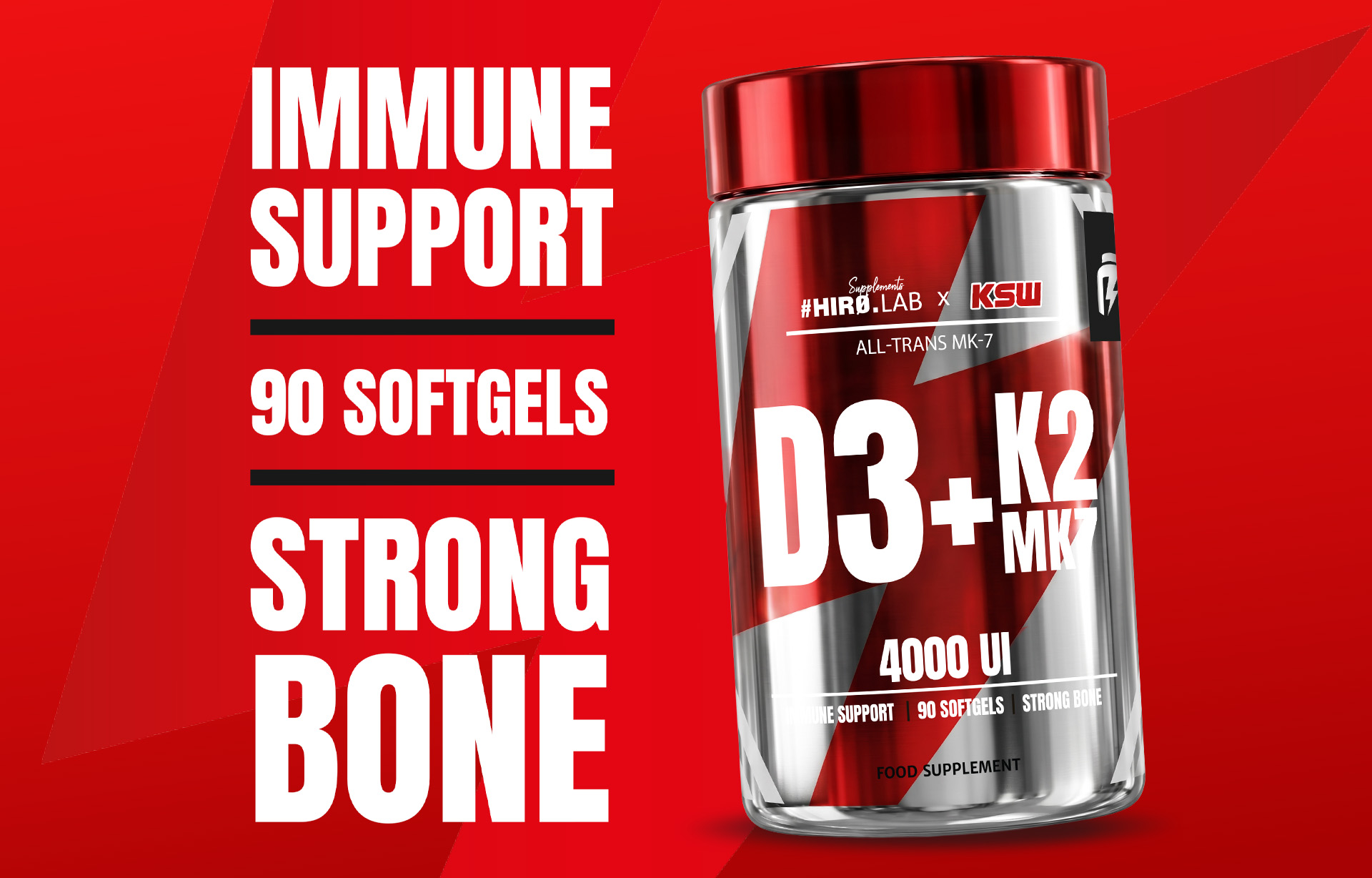 HIRO.LAB x KSW - Vitamin D3 + K2 KM-7 - 90 softgels. vitd_1