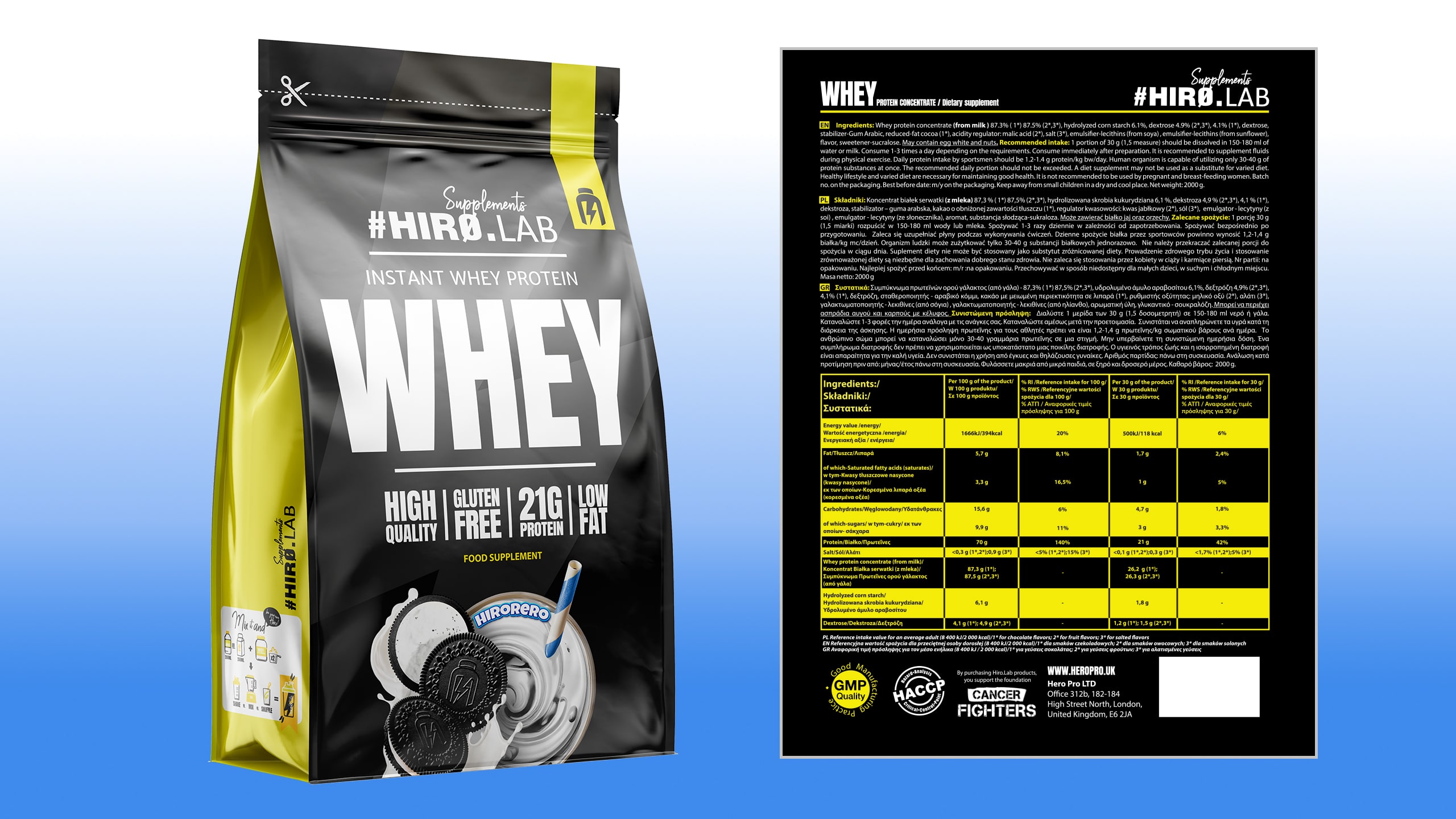 Odżywka białkowa whey WPC koncentrat białka serwatki serwatka