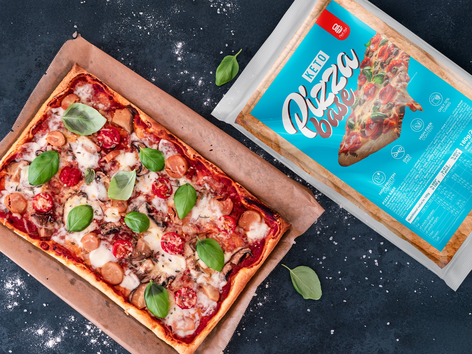 Keto Pizza Base - niskowęglowodanowy spód do pizzy, pizza low carb