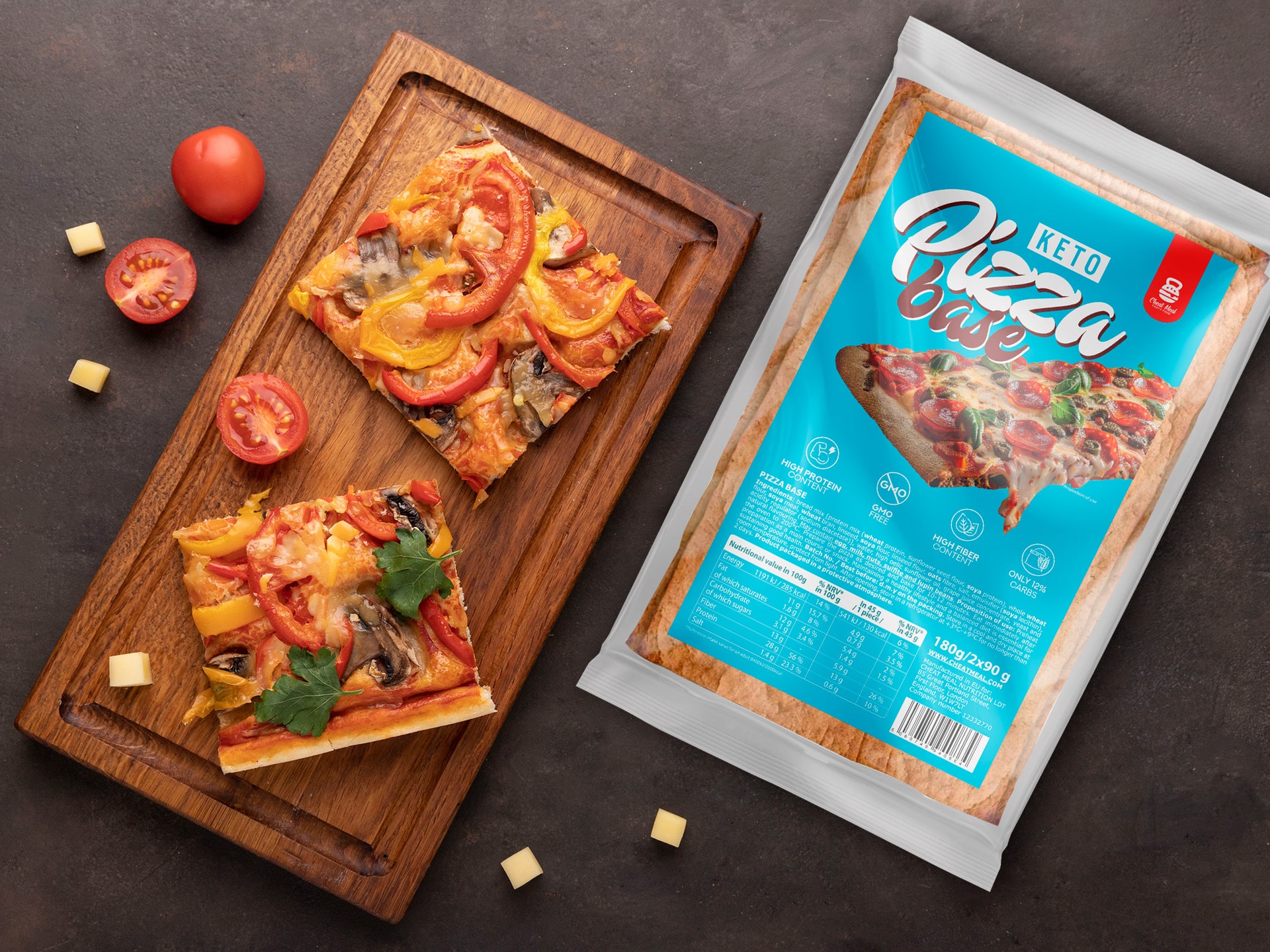 Keto Pizza Base - niskowęglowodanowy spód do pizzy, pizza low carb