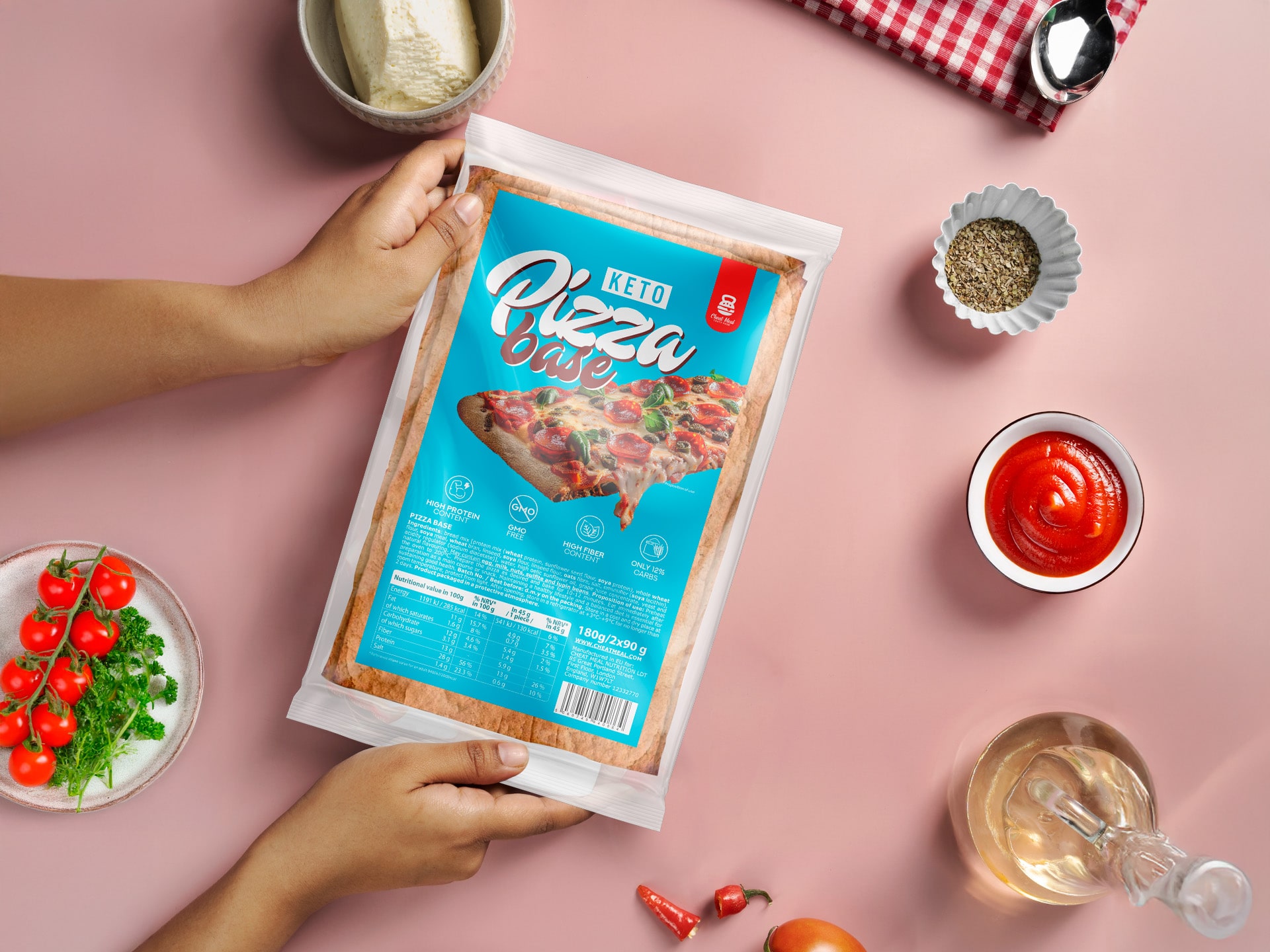 Keto Pizza Base - niskowęglowodanowy spód do pizzy, pizza low carb