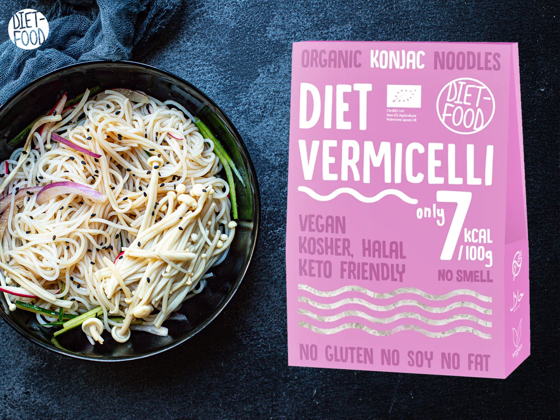 Diet Food - makaron vermicelli zero kalorii - konjac