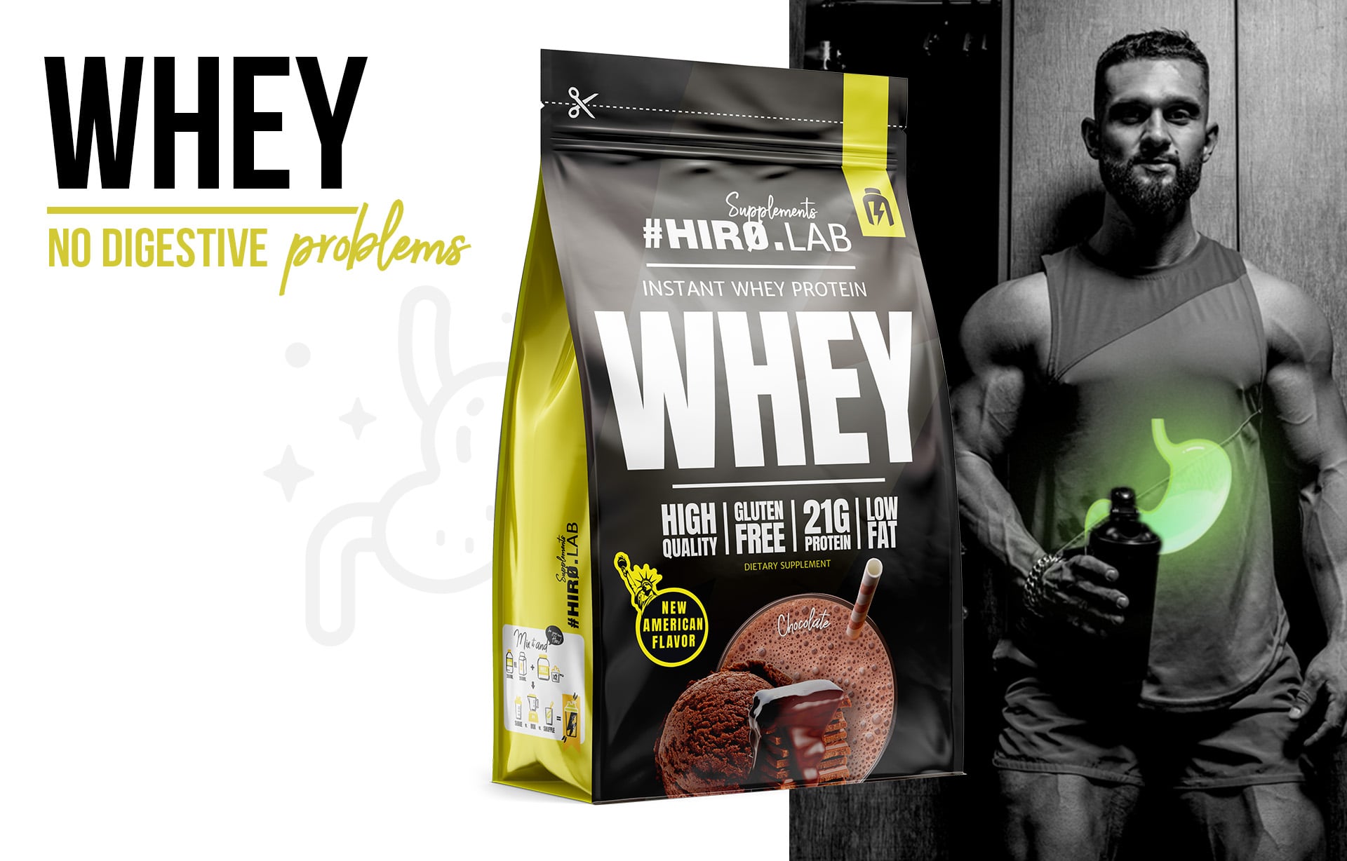 Instant Whey Protein chocolate 