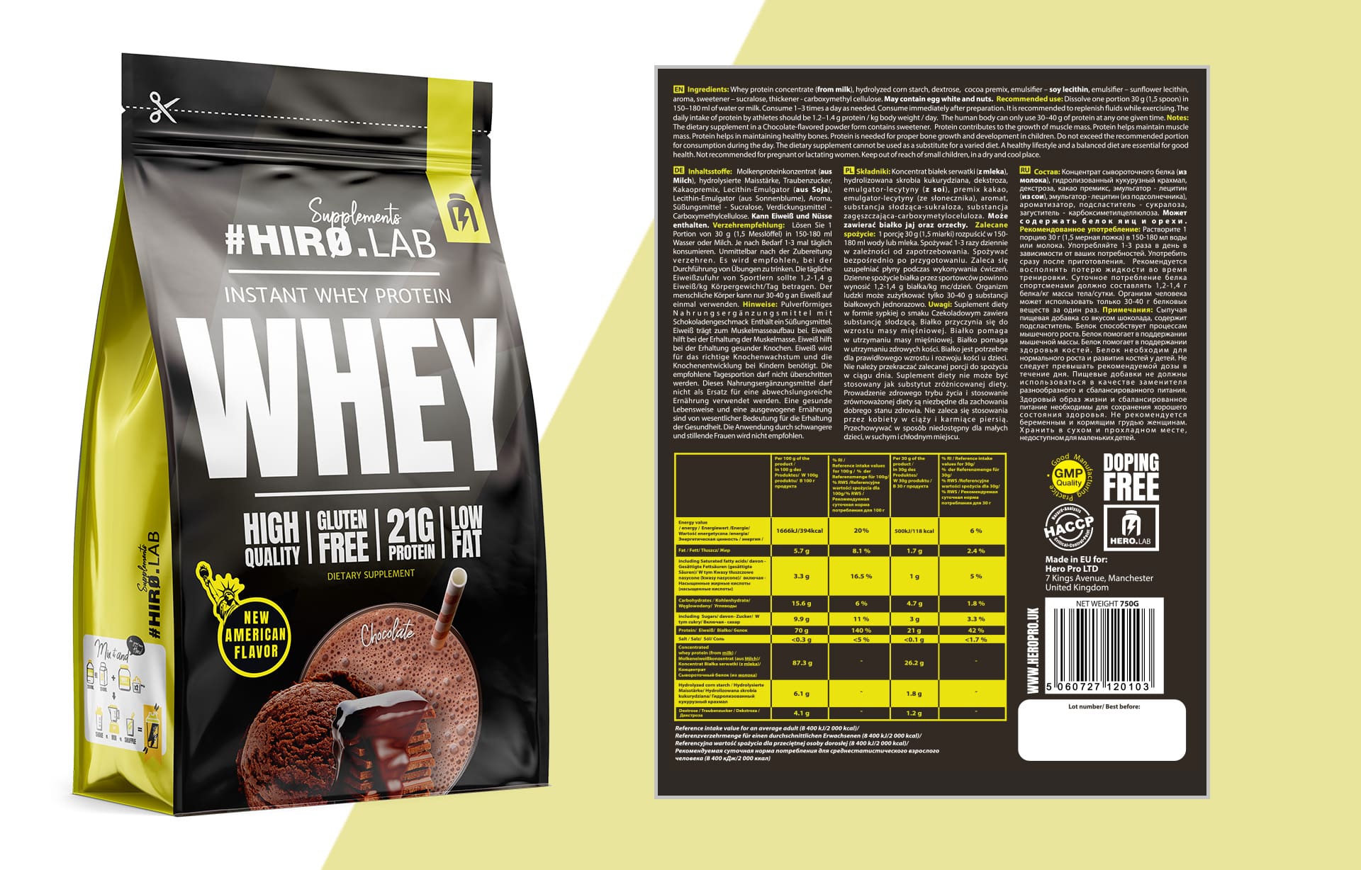 Instant Whey Protein chocolate 