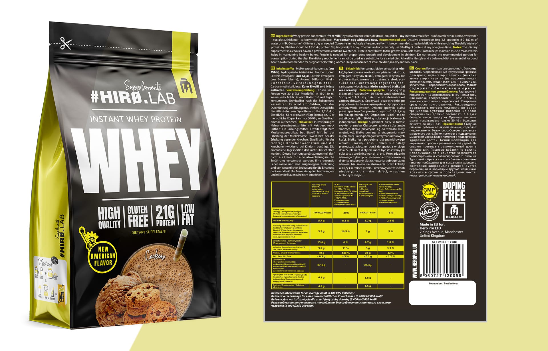 Instant Whey Protein cookies