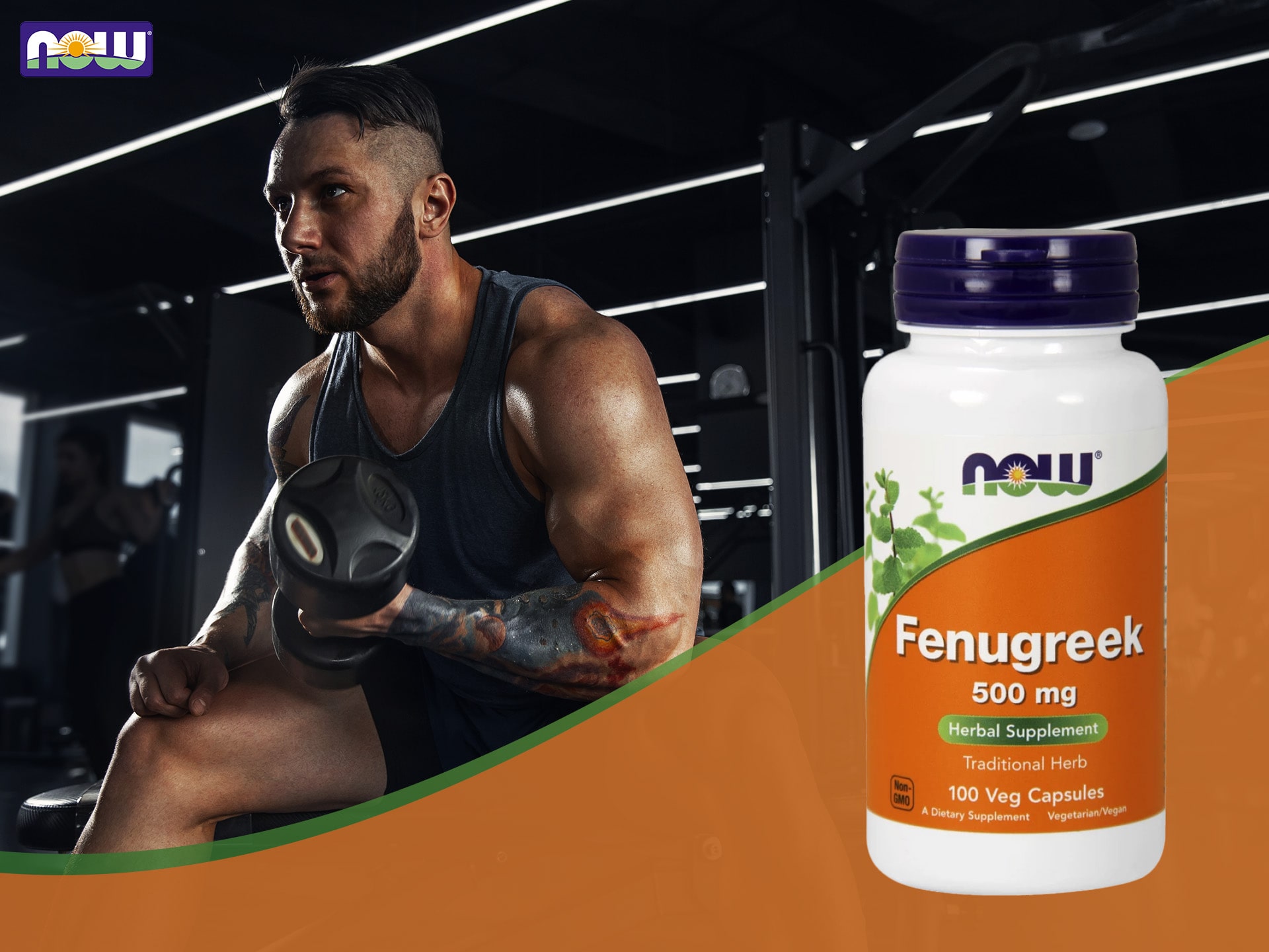 NOW - Fenugreek - ekstrakt z kozieradki - regulacja gospodarki hormonalnej, booster testosteronu