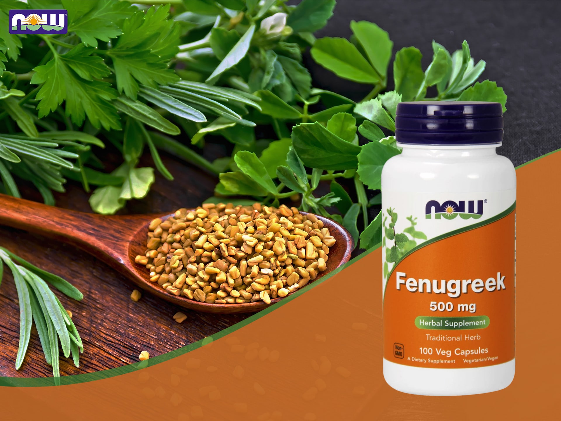 NOW - Fenugreek - ekstrakt z kozieradki - regulacja gospodarki hormonalnej, booster testosteronu