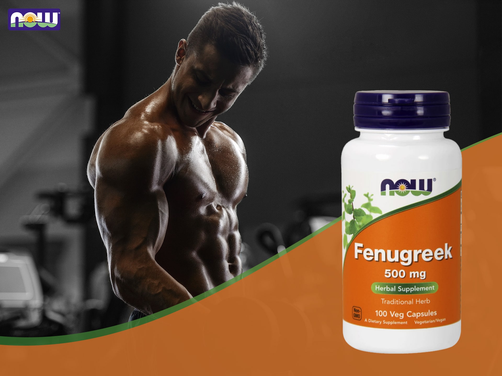 NOW - Fenugreek - ekstrakt z kozieradki - regulacja gospodarki hormonalnej, booster testosteronu