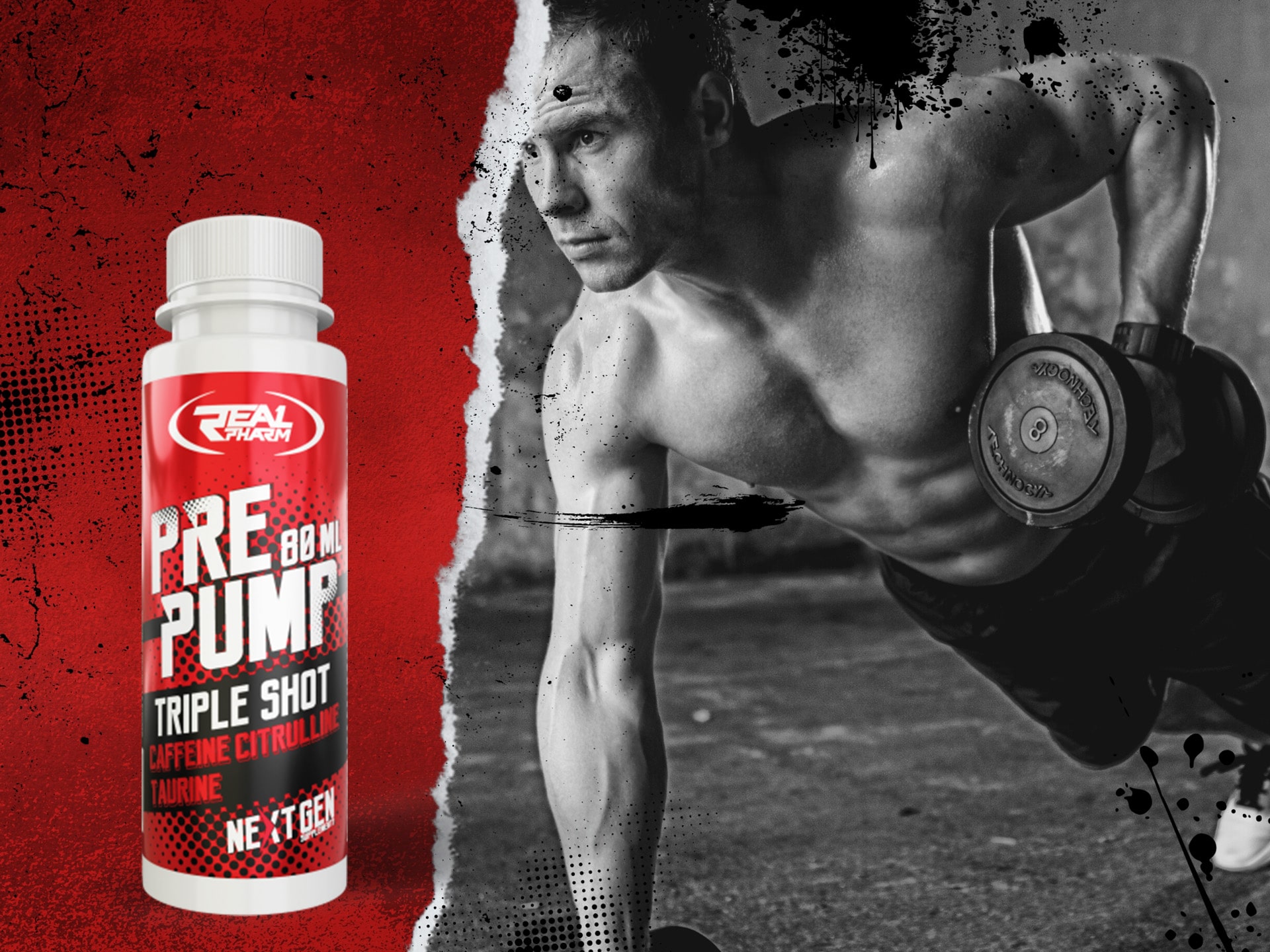 Real Pharm - PrePumpShot szot przedtreningowy, preworkout