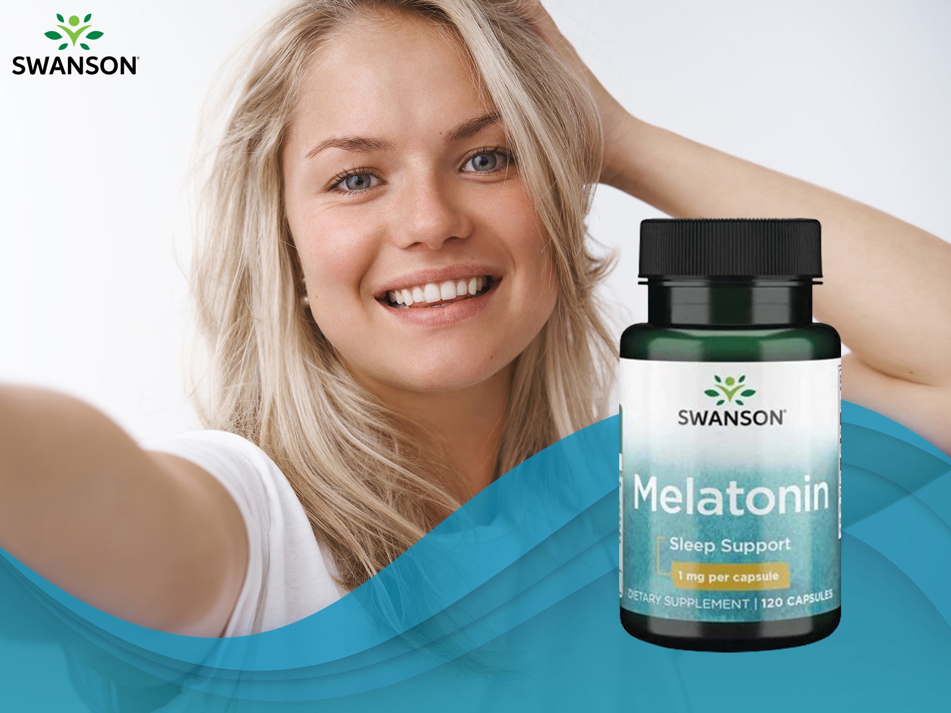 Swanson - Melatonina 1mg - wsparcie mocnego snu