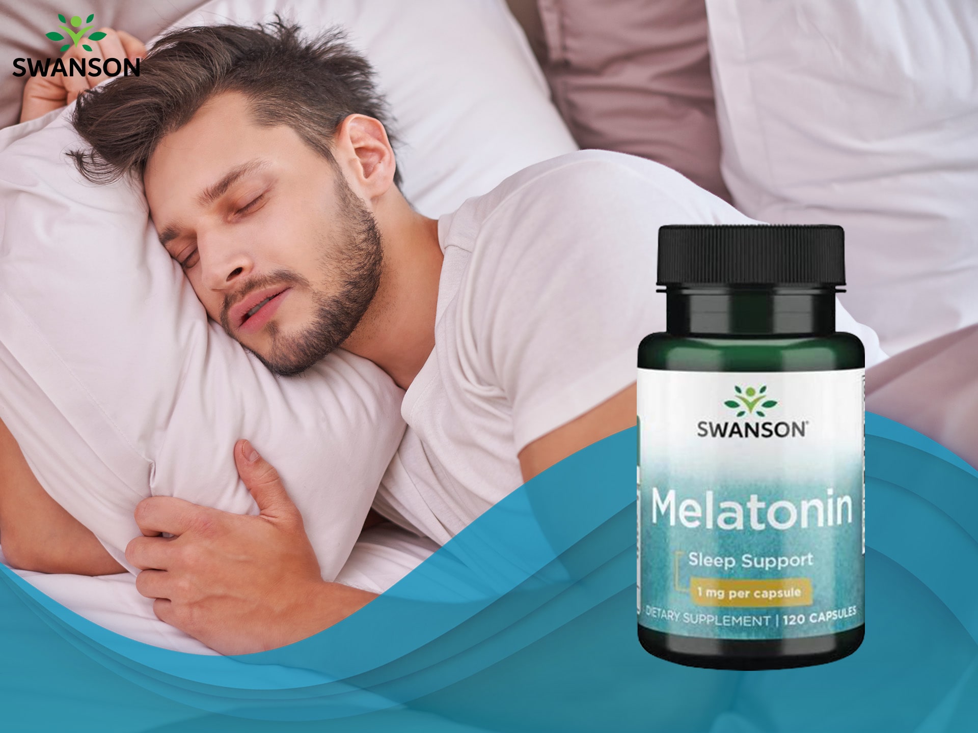Swanson - Melatonina 1mg - wsparcie mocnego snu