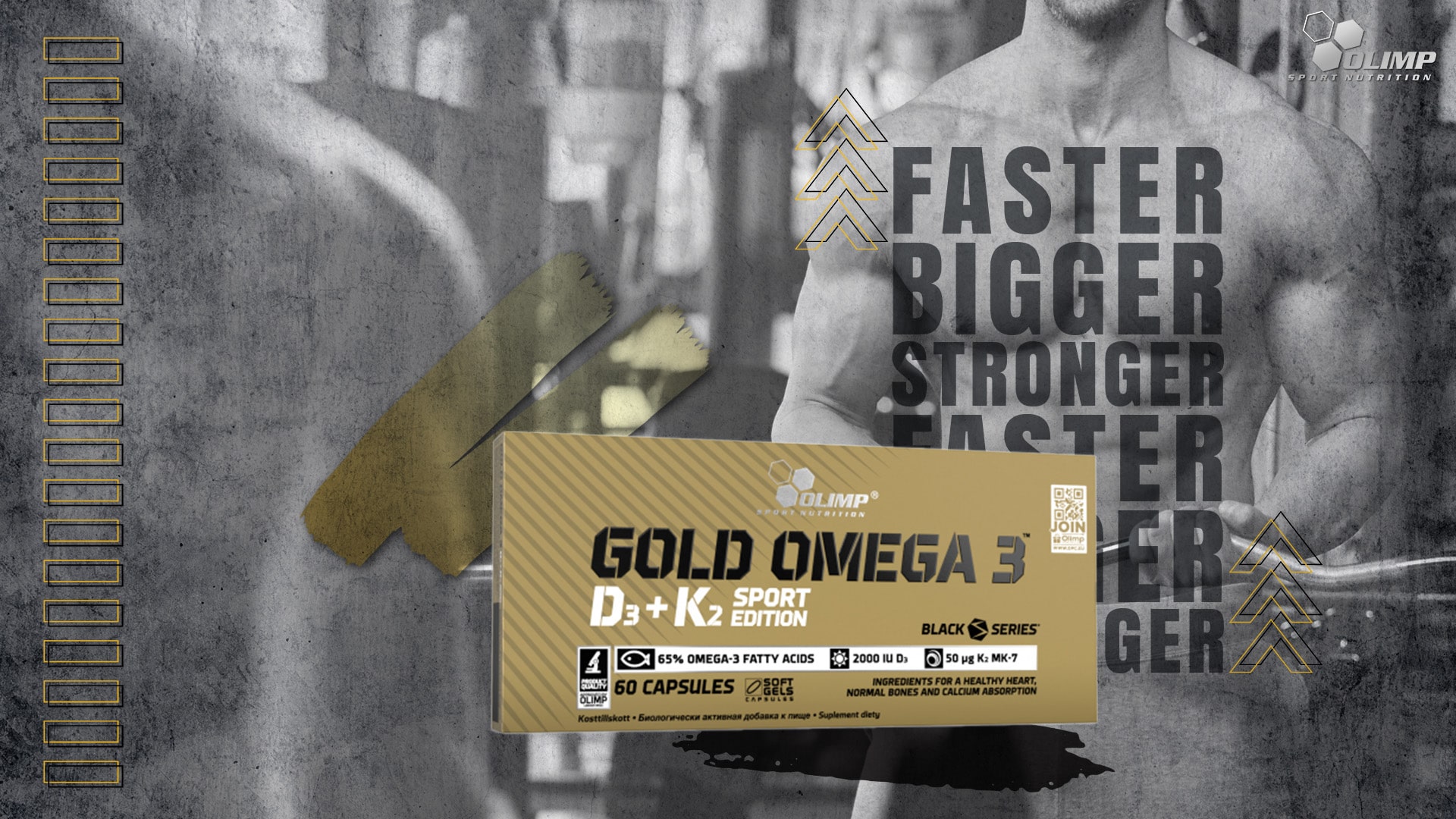 Olimp - Gold Omega3 + D3 + K2 Sport Edition - 60caps