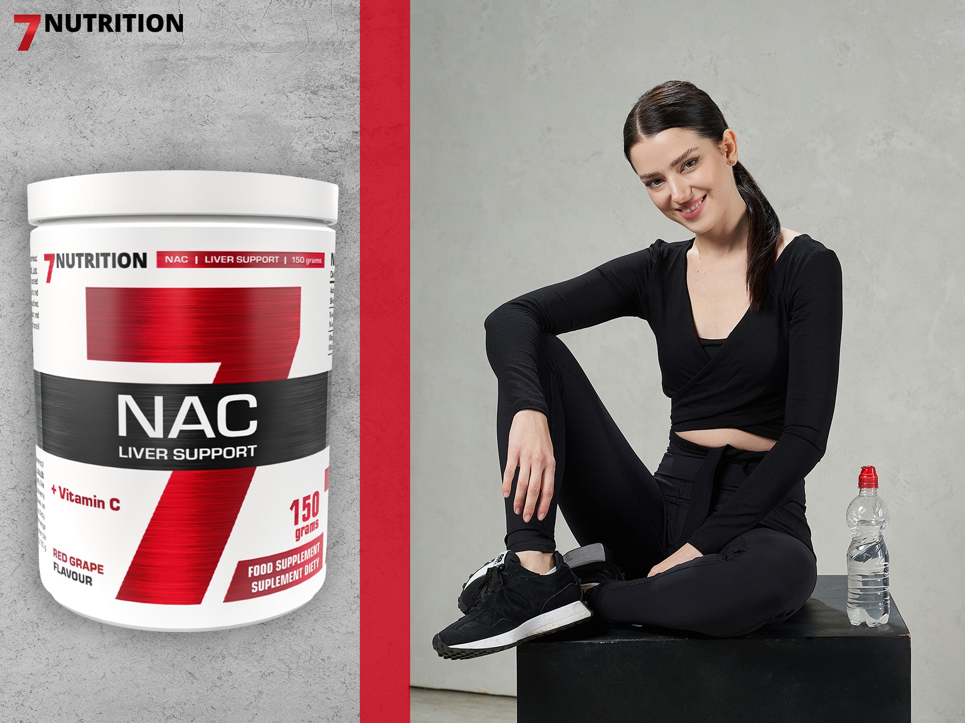 7 Nutrition - NAC z witaminą C - antyoksydant, wsparcie detoksykacji wątroby