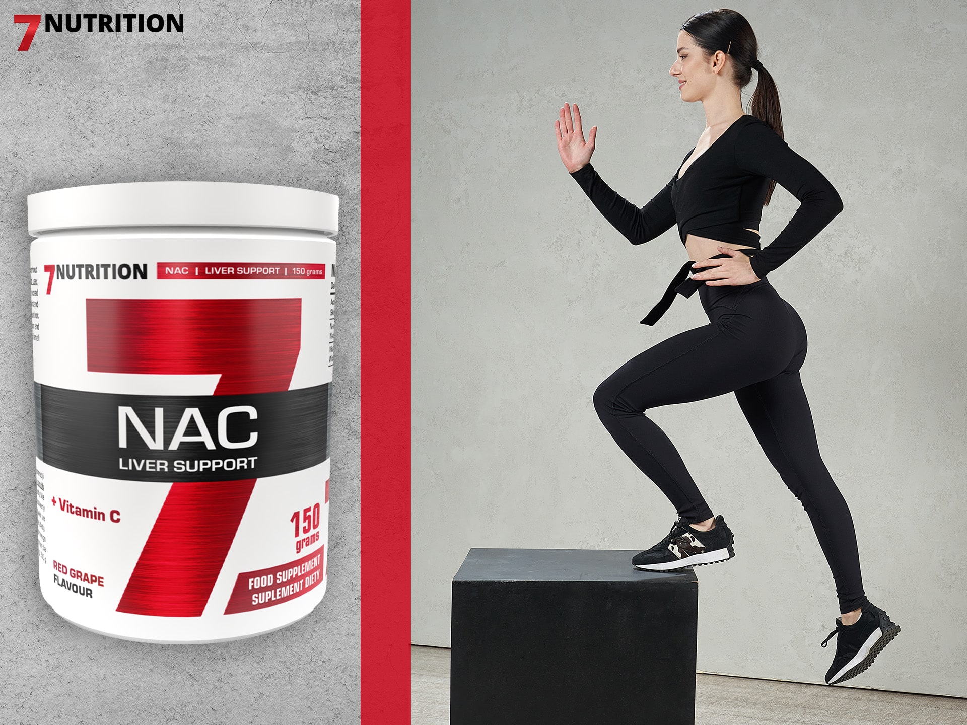 7 Nutrition - NAC + Witamina C - antyoksydanty, oczyszczanie, detoksykacja wątroby