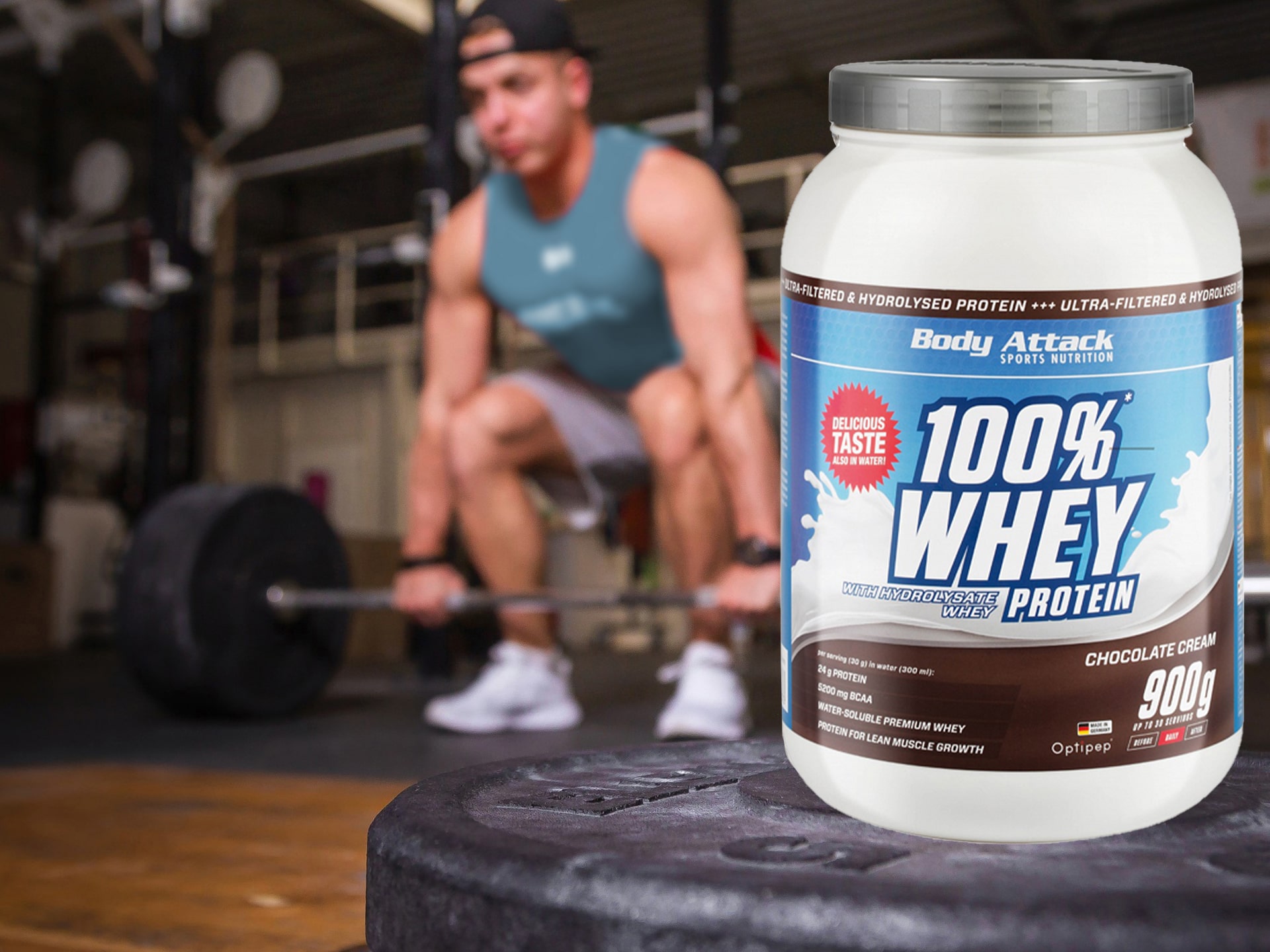 BODY ATTACK 100% Whey Protein - 900g - Vanilla WPC białko