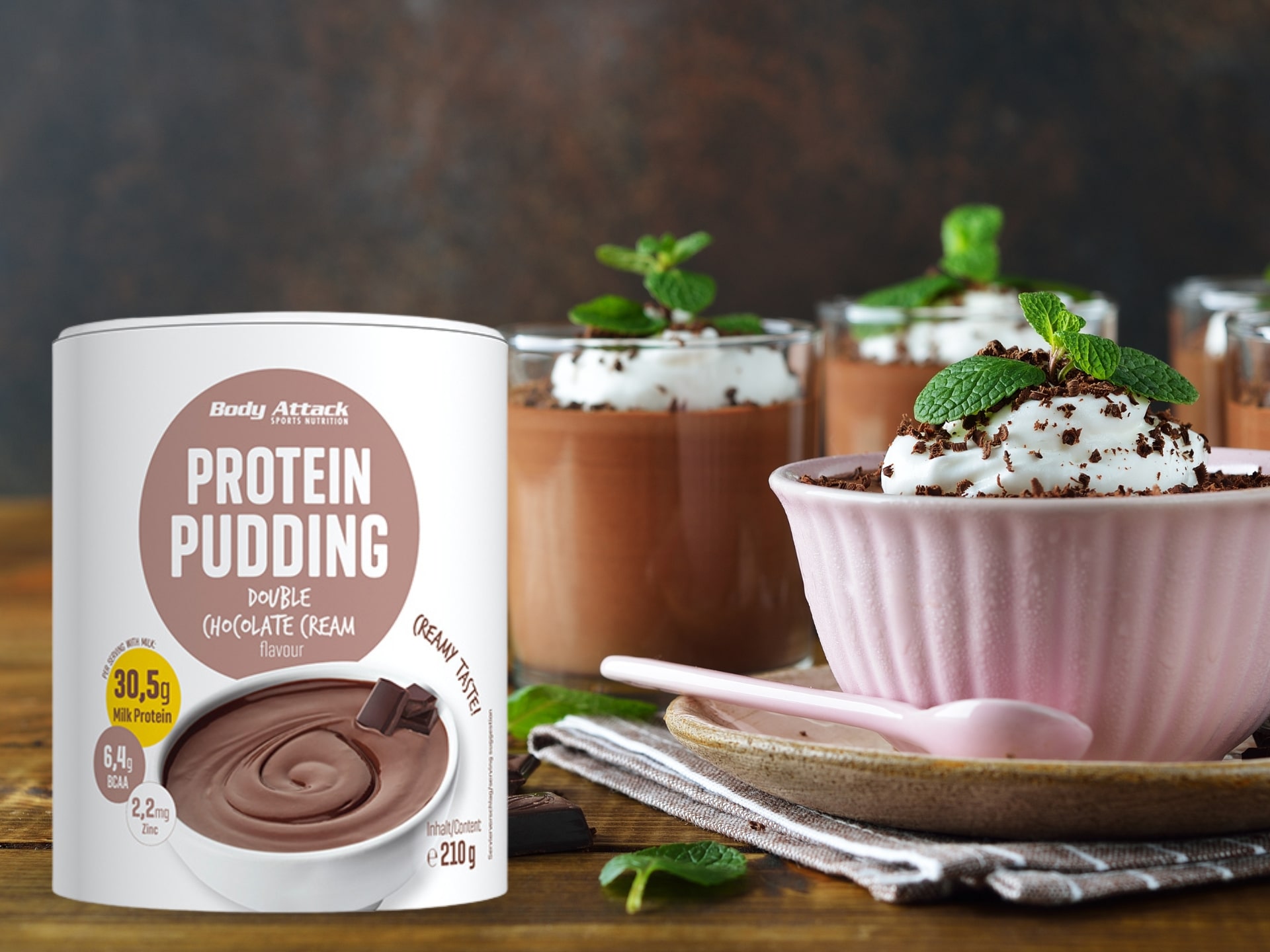 Fit deser białkowy bez cukru - Protein Pudding - Body Attack
