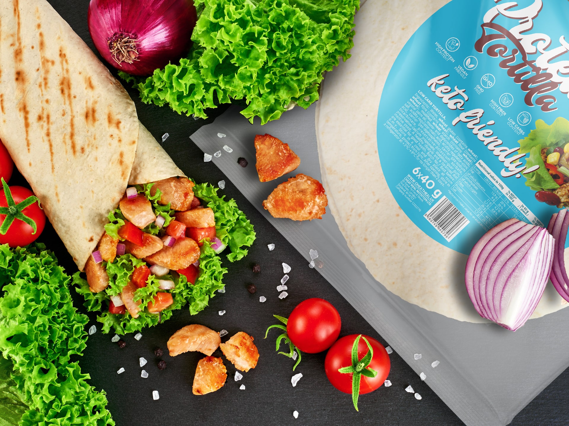 Protein Tortilla Wraps - białkowe placki tortilla - odpowiednie dla wegan i osób na diecie keto