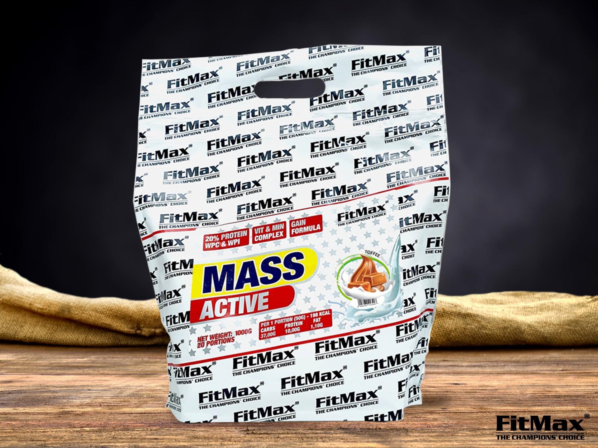 FitMax - Mass Active - gainer na masę o smaku toffi