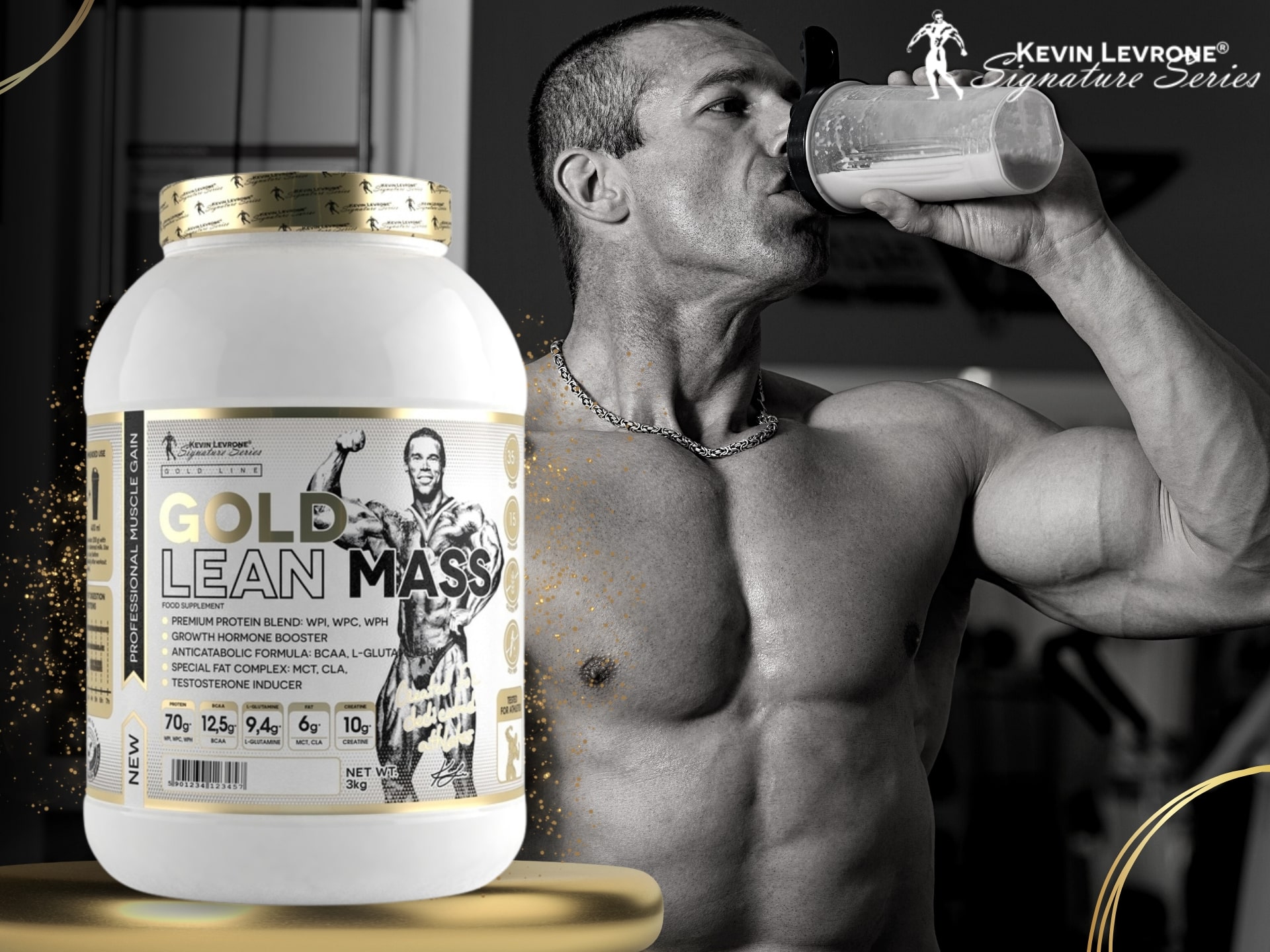 Kevin Levrone - Gold Lean Mass - gainer wspierający produkcję testosteronu