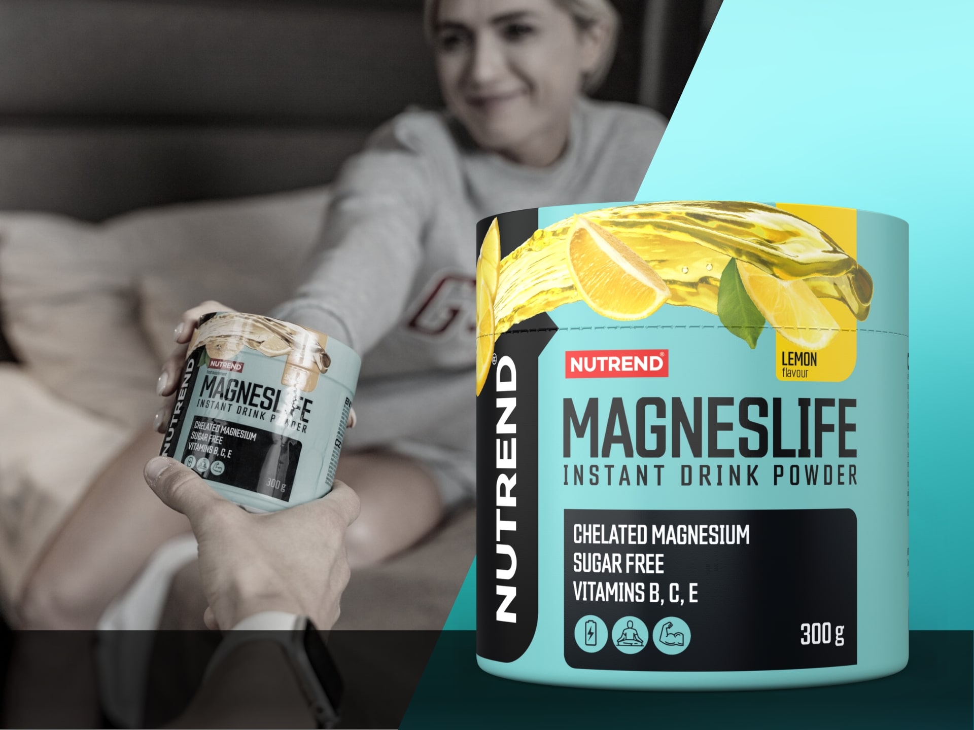 magneslife instante drink powder 300g lemon