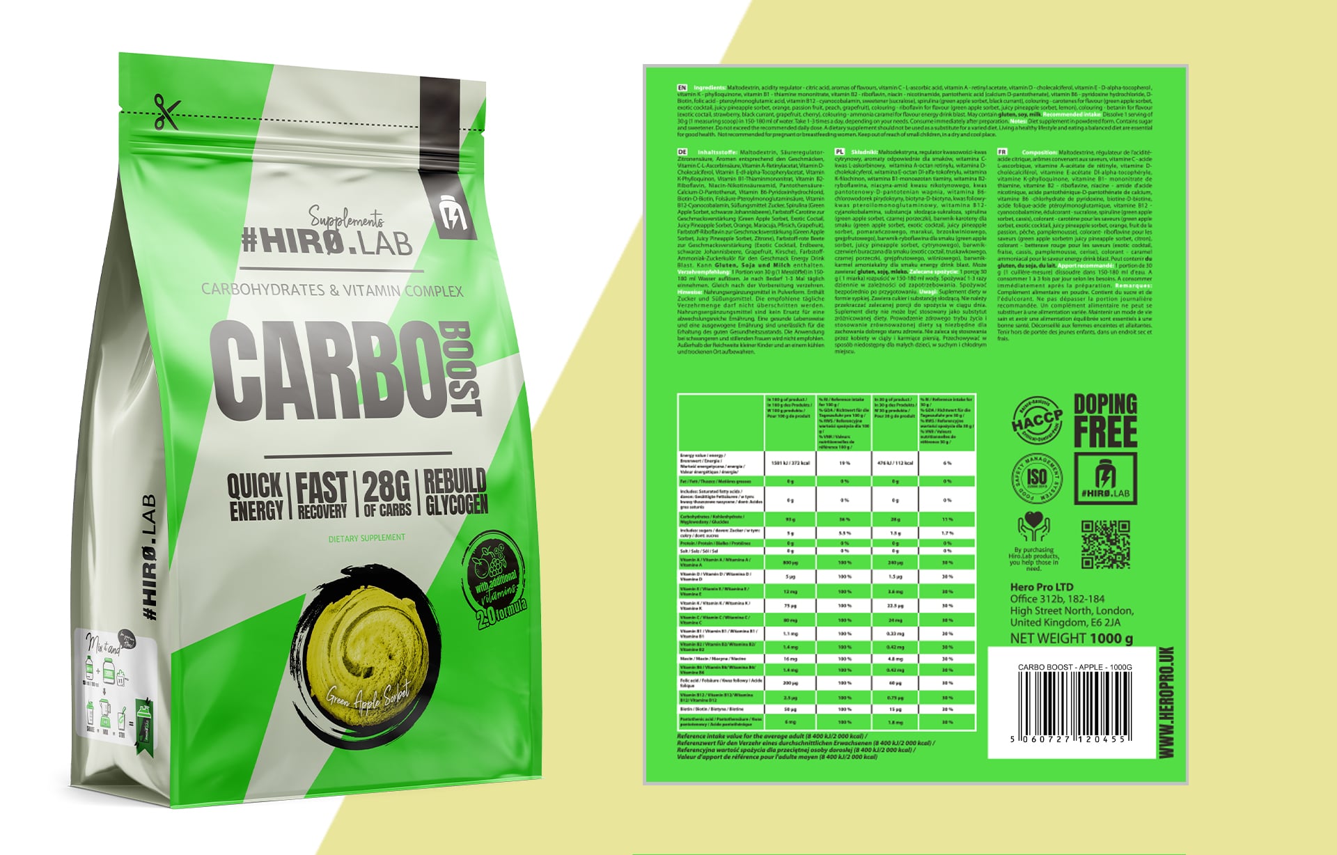 Hiro.Lab Carbo Boost - odżywka węglowodanowa z witaminami