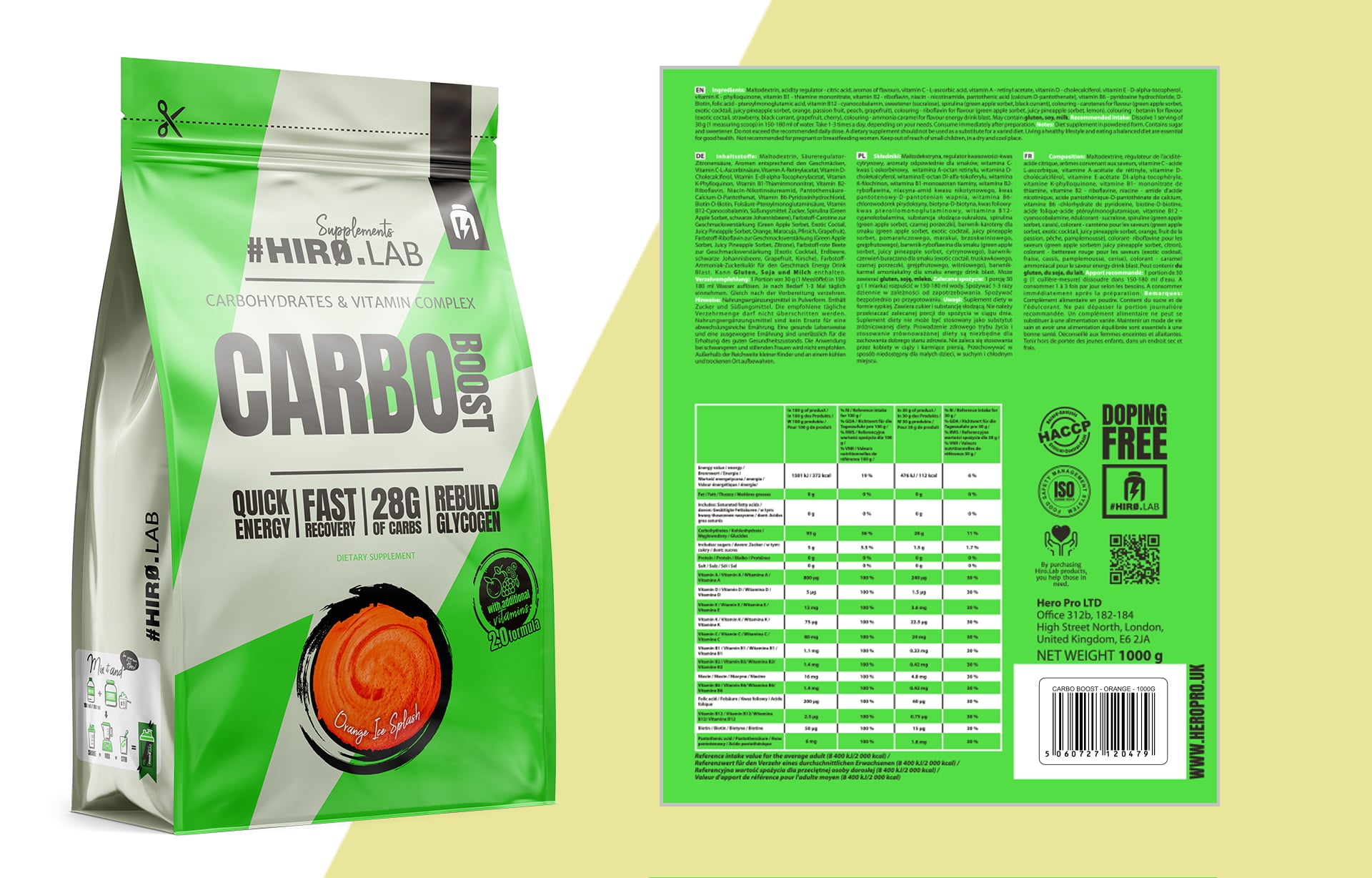 Hiro.Lab Carbo Boost - odżywka węglowodanowa z witaminami