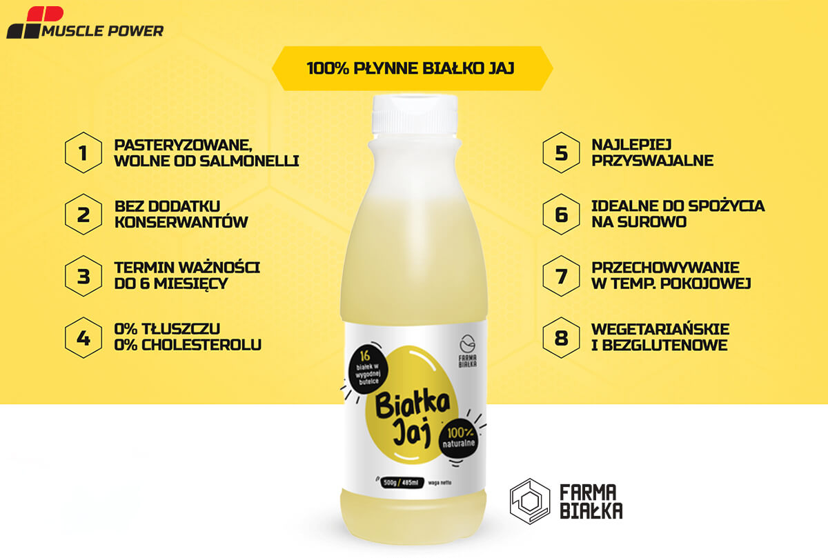 ⚡ 100 Płynne Białko Jaj 500g Farma BiaŁka Cena Dawkowanie Opinie Sklep Musclepower 6346