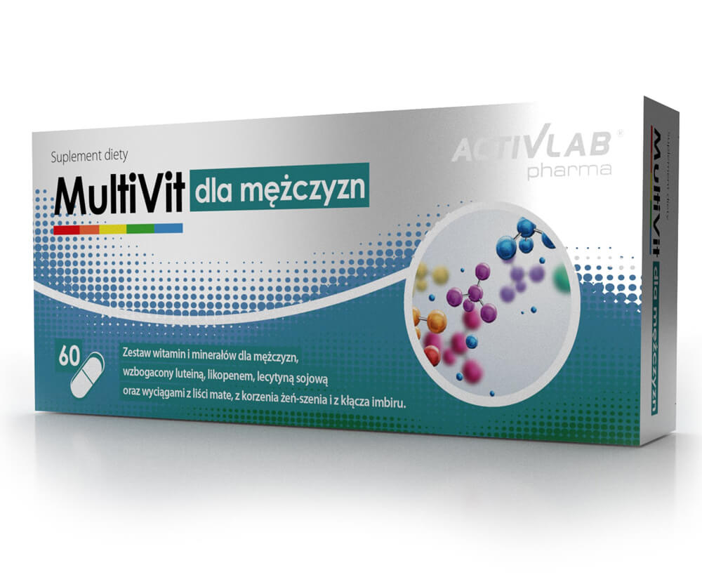 ActivLab Multivit dla Mężczyzn etykieta z przodu