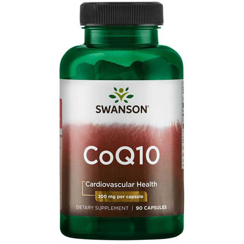 Koenzym Q10 CoQ10 Swanson 200 mg Etykieta z przodu