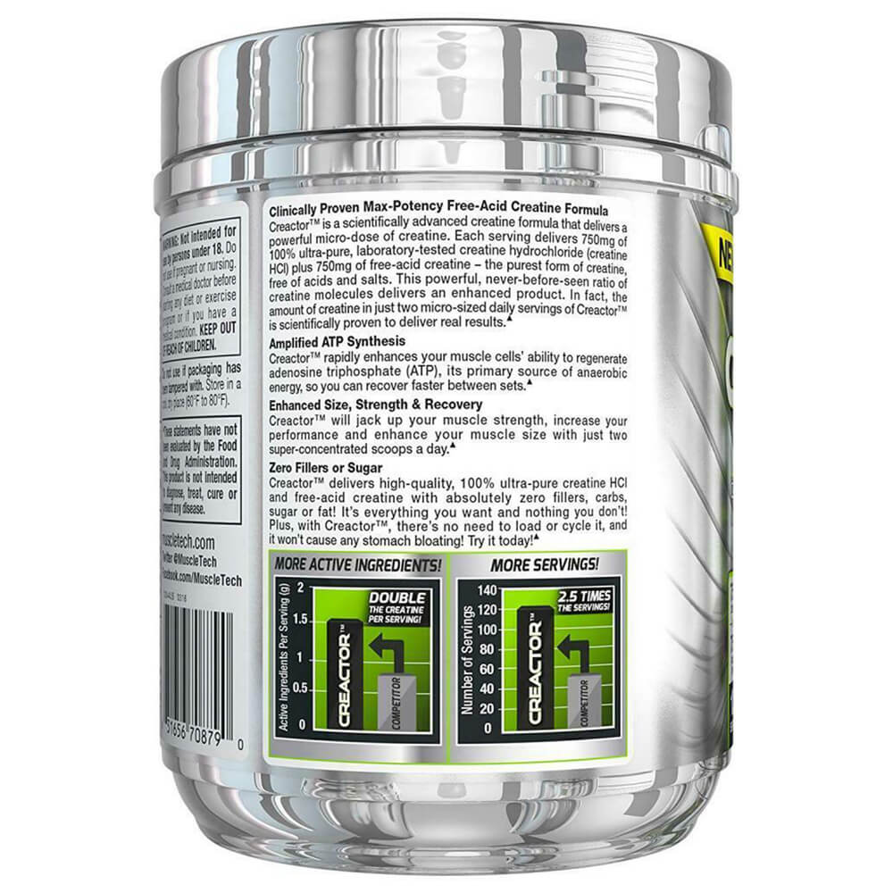 MuscleTech Creactor Label