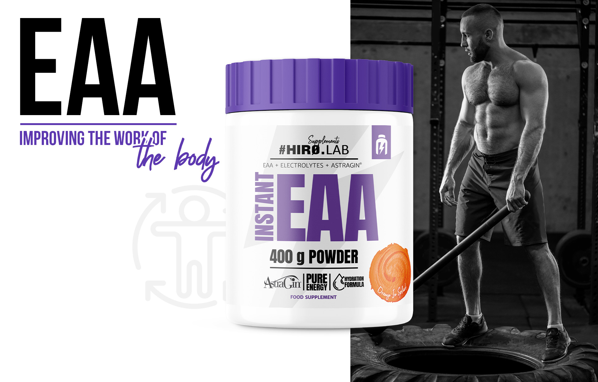 HIRO.LAB EAA 400g w proszku elektrolity nawodnienie