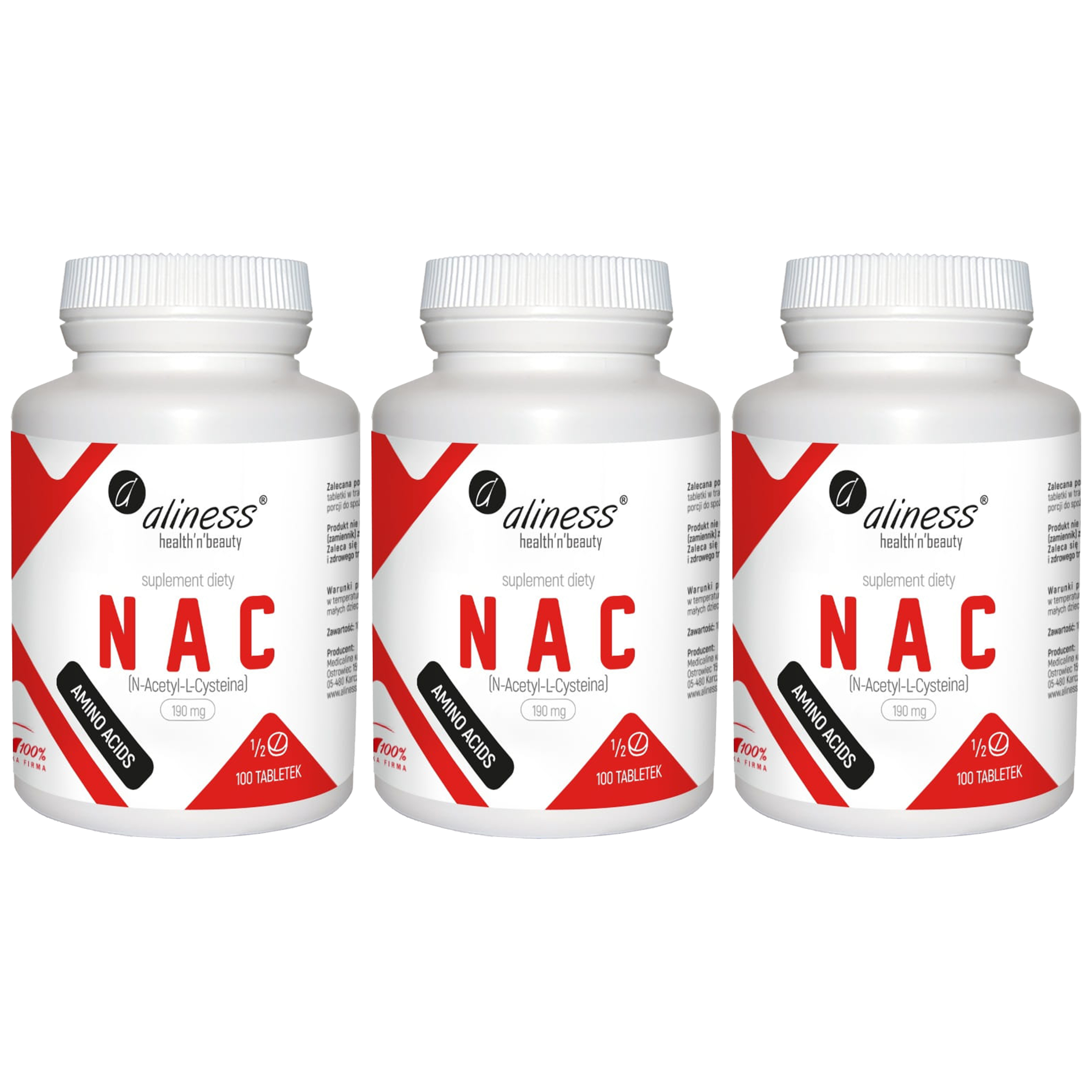 ALINESS NAC (N-Acetylo Cysteina) - 3x 100tabs
