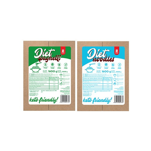 Cheat Meal Nutrition Diet Noodles + Spaghetti 1600g + 1600g (2000g netto) - Makaron Konjac