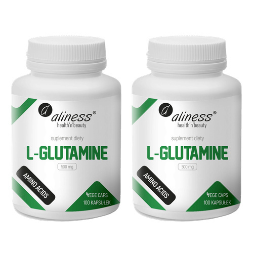 ALINESS - L-Glutamine 500mg - 100vcaps. x2