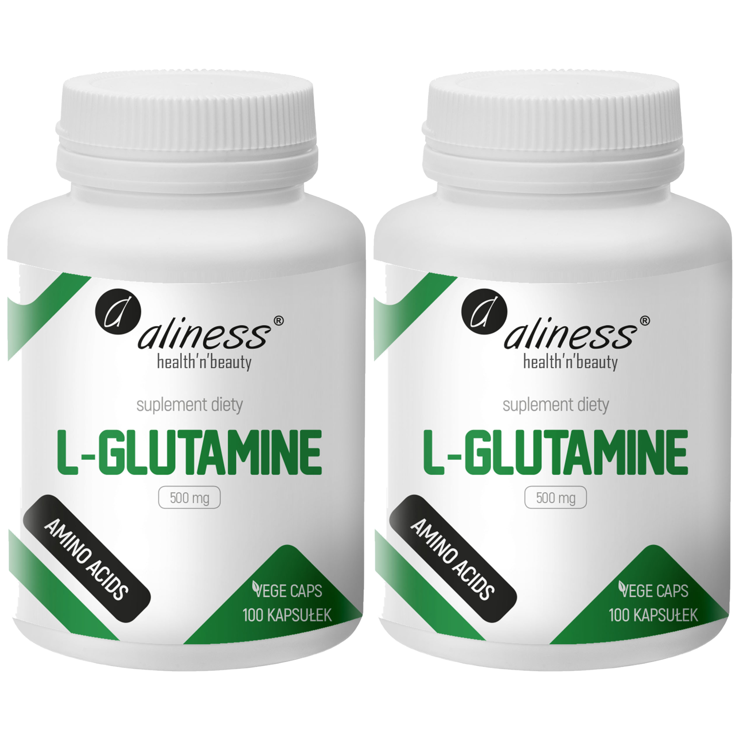 ALINESS - L-Glutamine 500mg - 100vcaps. x2