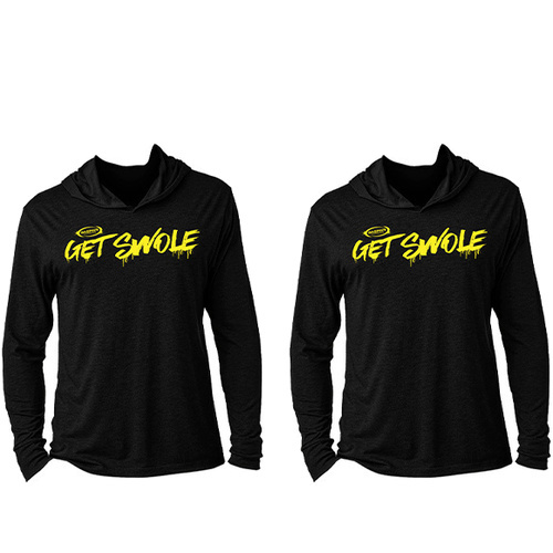 GASPARI NUTRITION Slim Hoodie - Black - 2x Lekka bluza z kapturem