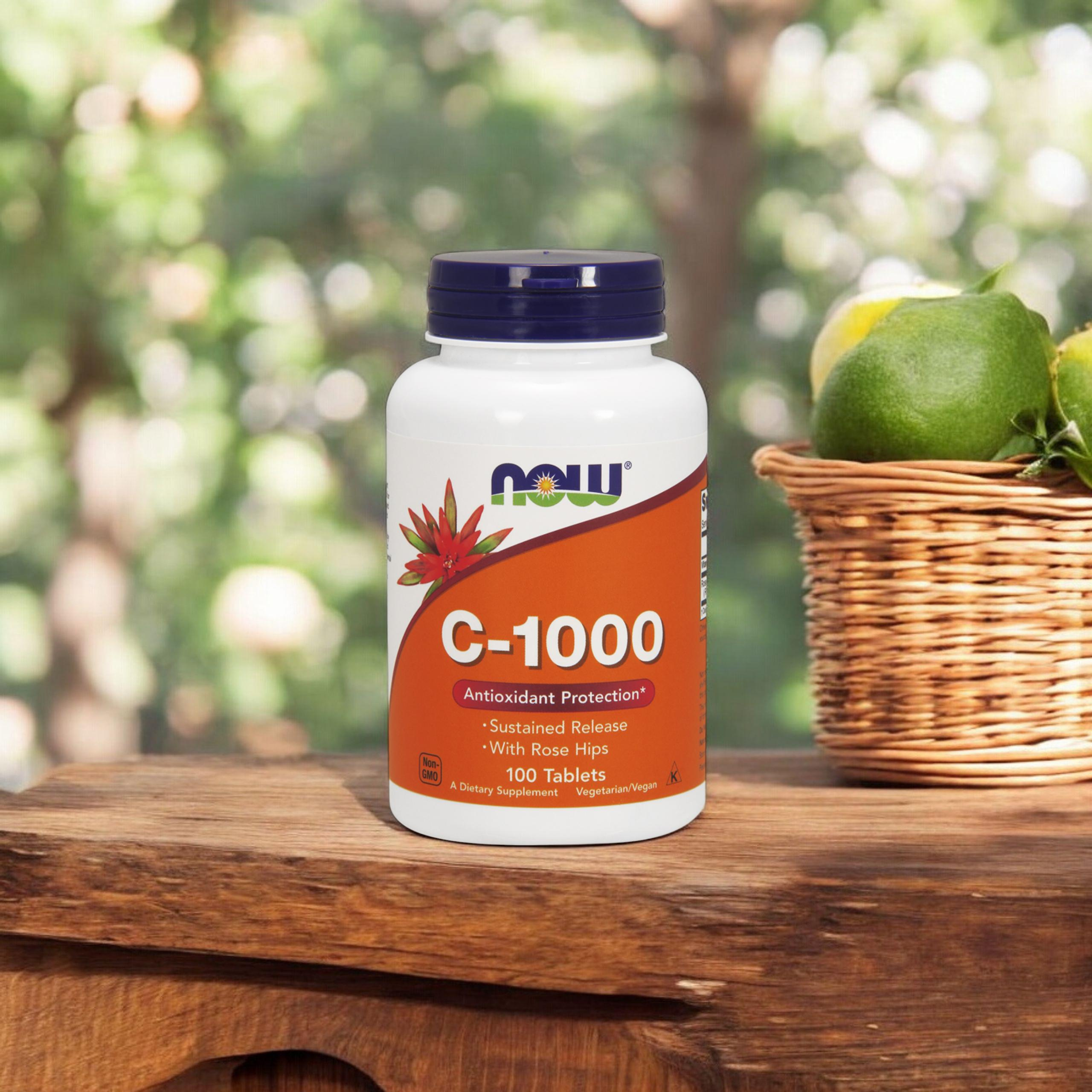 NOW Vitamin C-1000 with Rose Hips - 100tabs