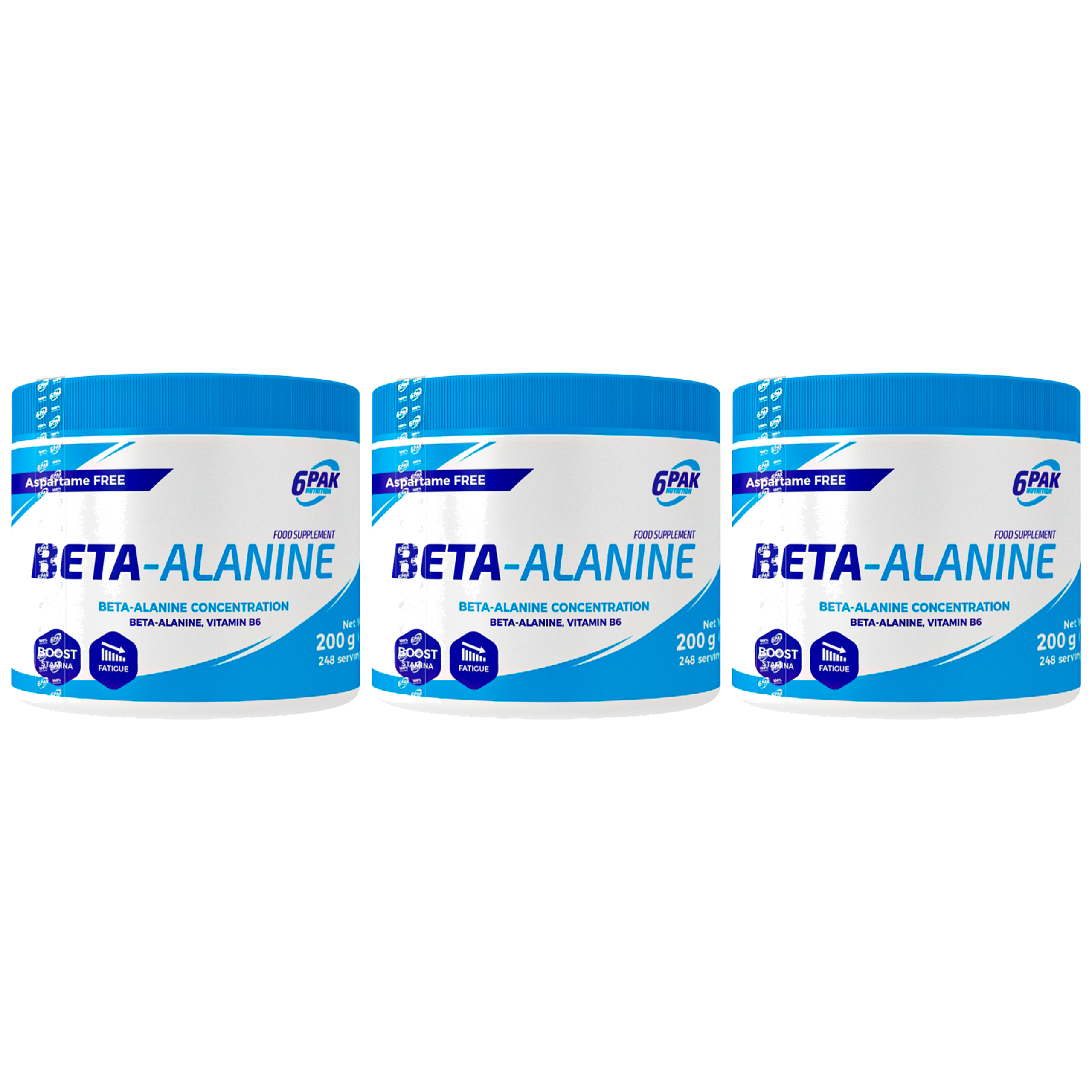 6PAK Nutrition Beta Alanina - 3x 200g
