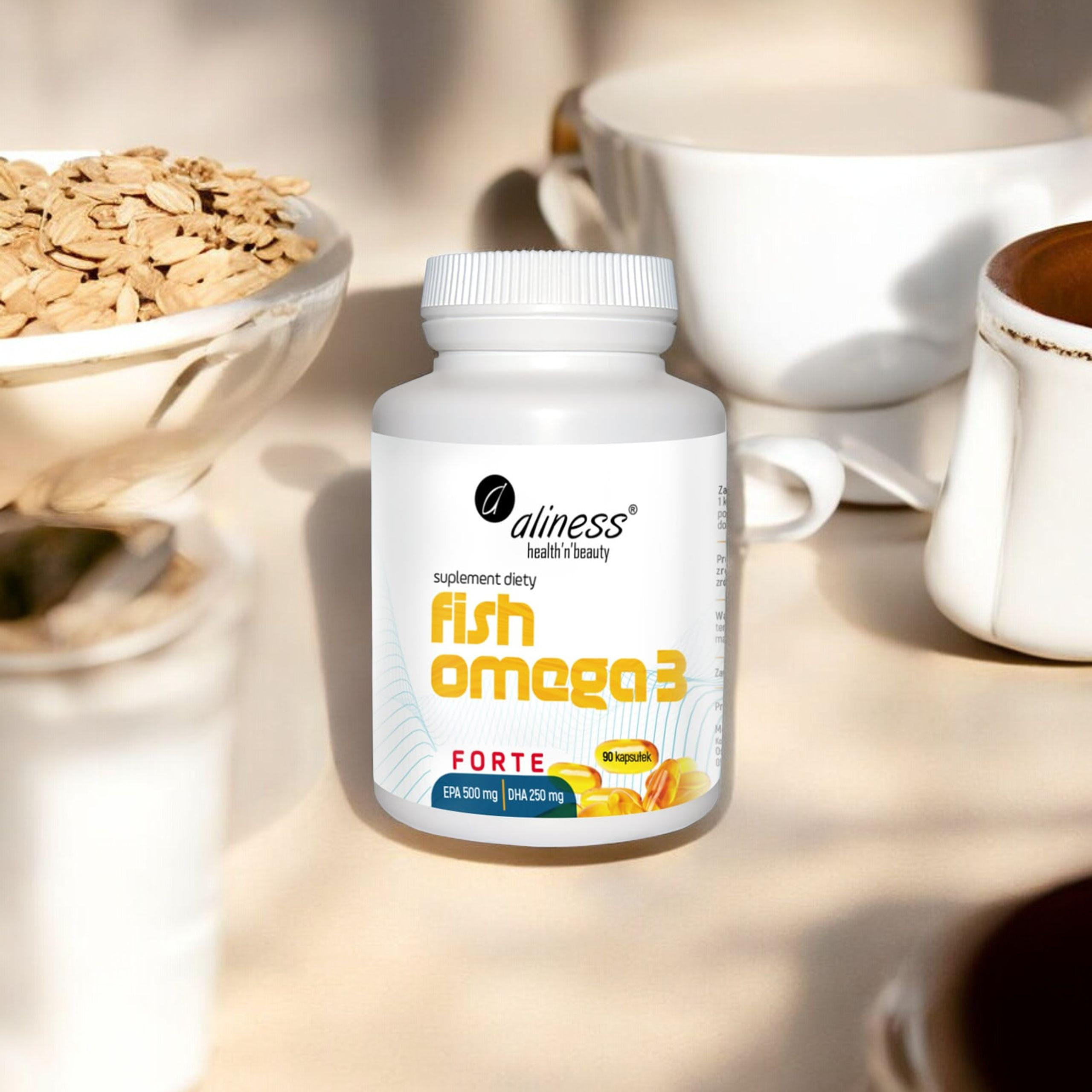 ALINESS - Fish Omega 3 Forte EPA 500mg DHA 250mg - 2x 60caps.