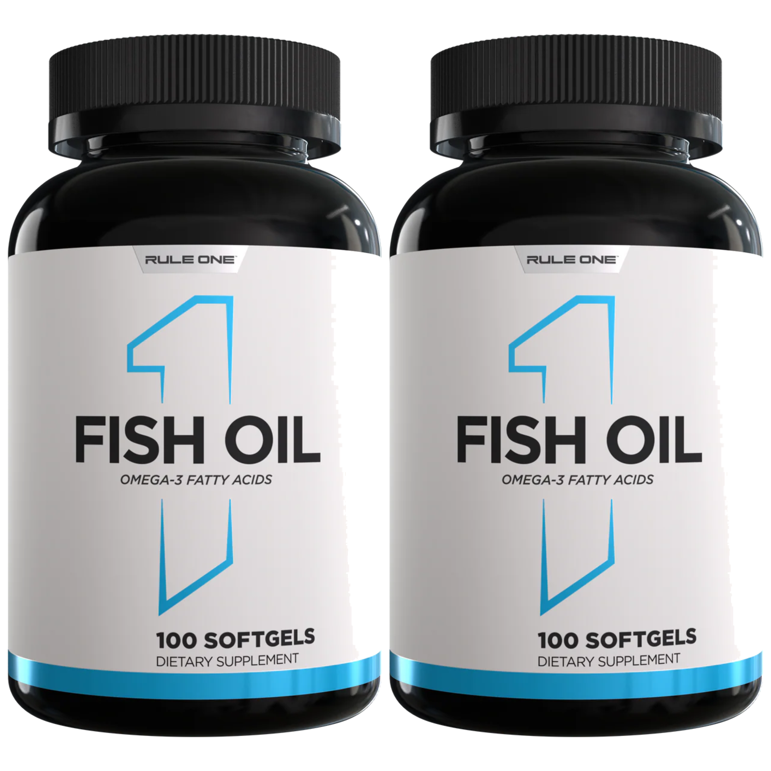 RULE 1 - R1 Fish Oil Omega 3 Fatty Acids - 2x 100softgels.