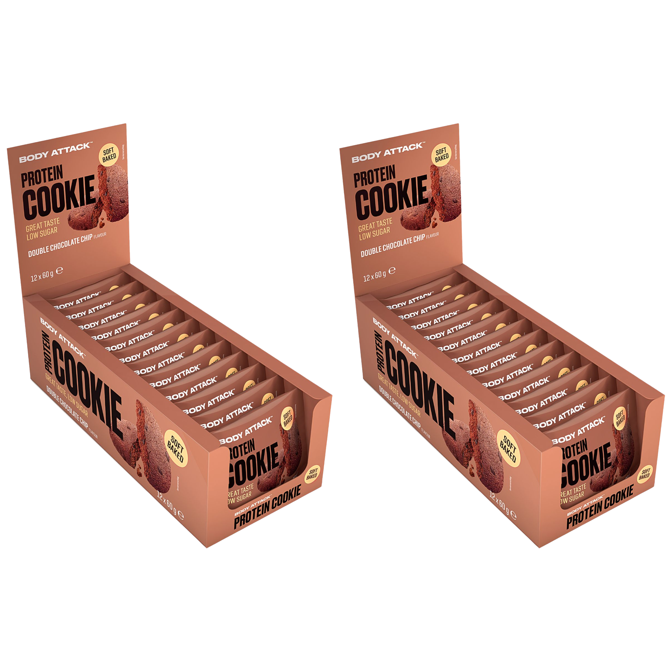 BODY ATTACK - Protein Cookie - 12x 2x 60g