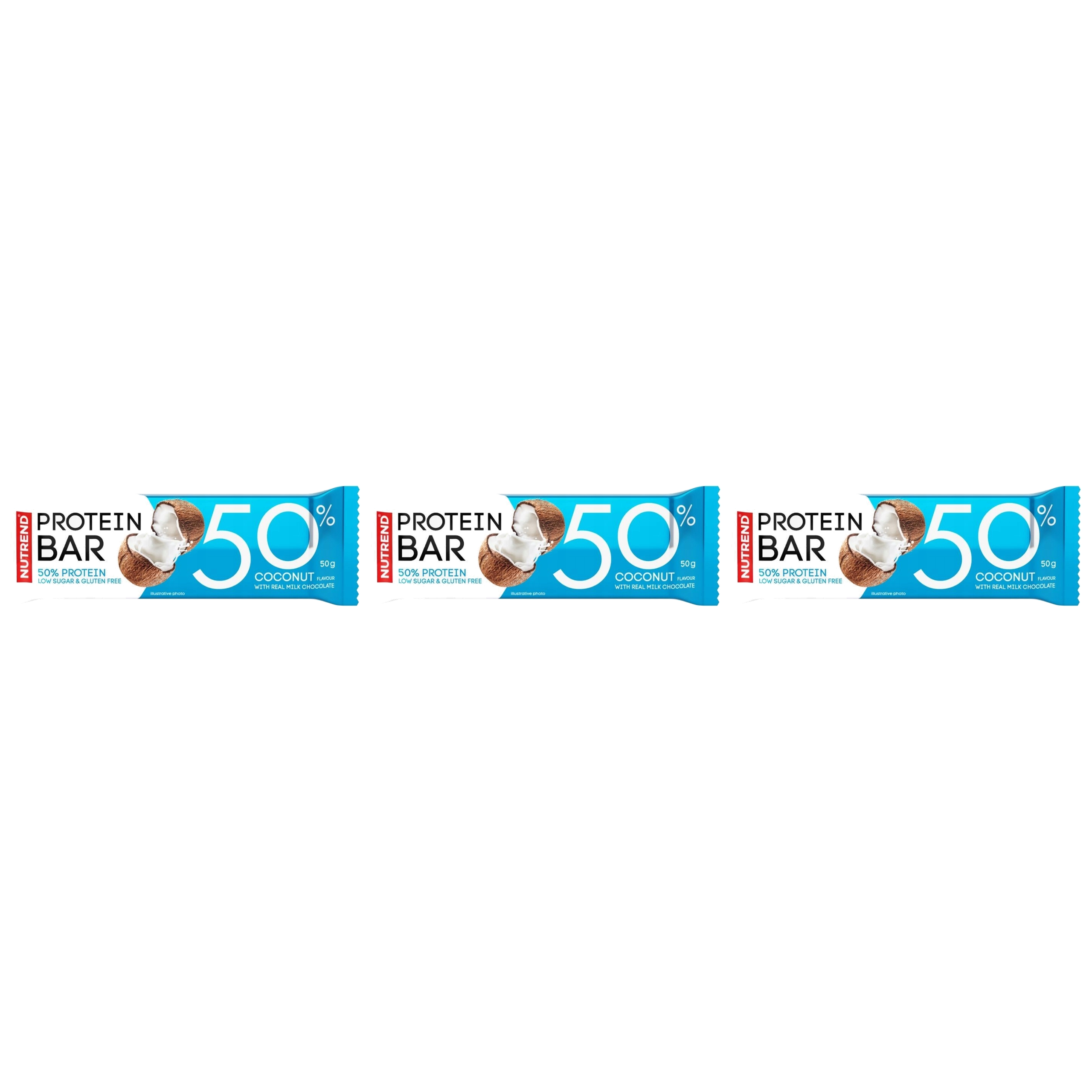 NUTREND - Protein Bar 50% - 3x 50g - Coconut