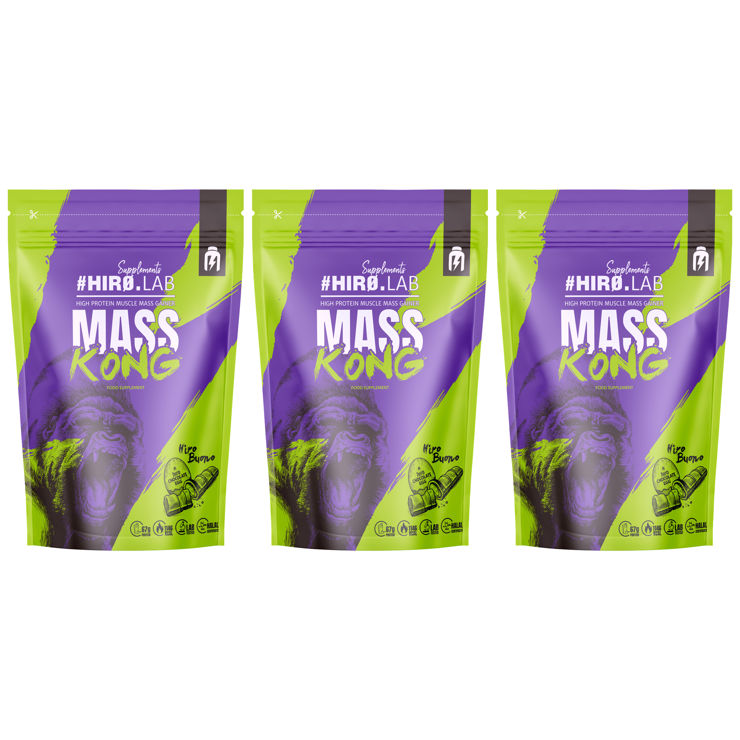 HIRO.LAB Mass Kong - 3x 1000g