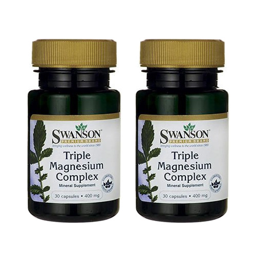 SWANSON Triple Magnesium Complex 400mg - 2x 30caps