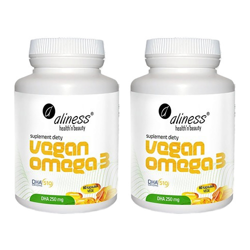 ALINESS - Vegan Omega 3 - DHA 250mg - 2x 60caps.
