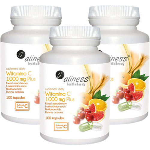 ALINESS - Witamina C 1000mg - 3x 100vcaps.