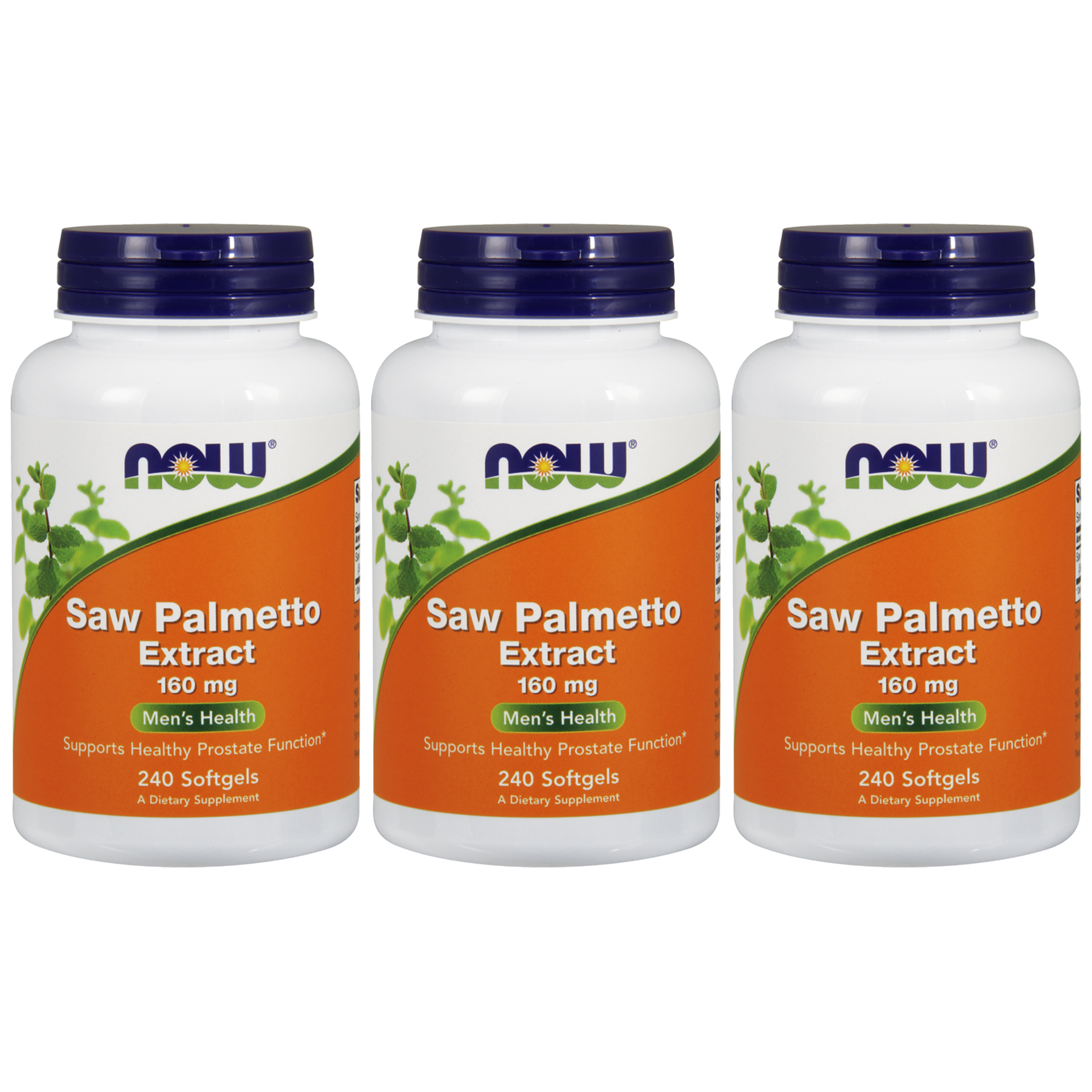 NOW SAW Palmetto Extract - 3x 240softgels